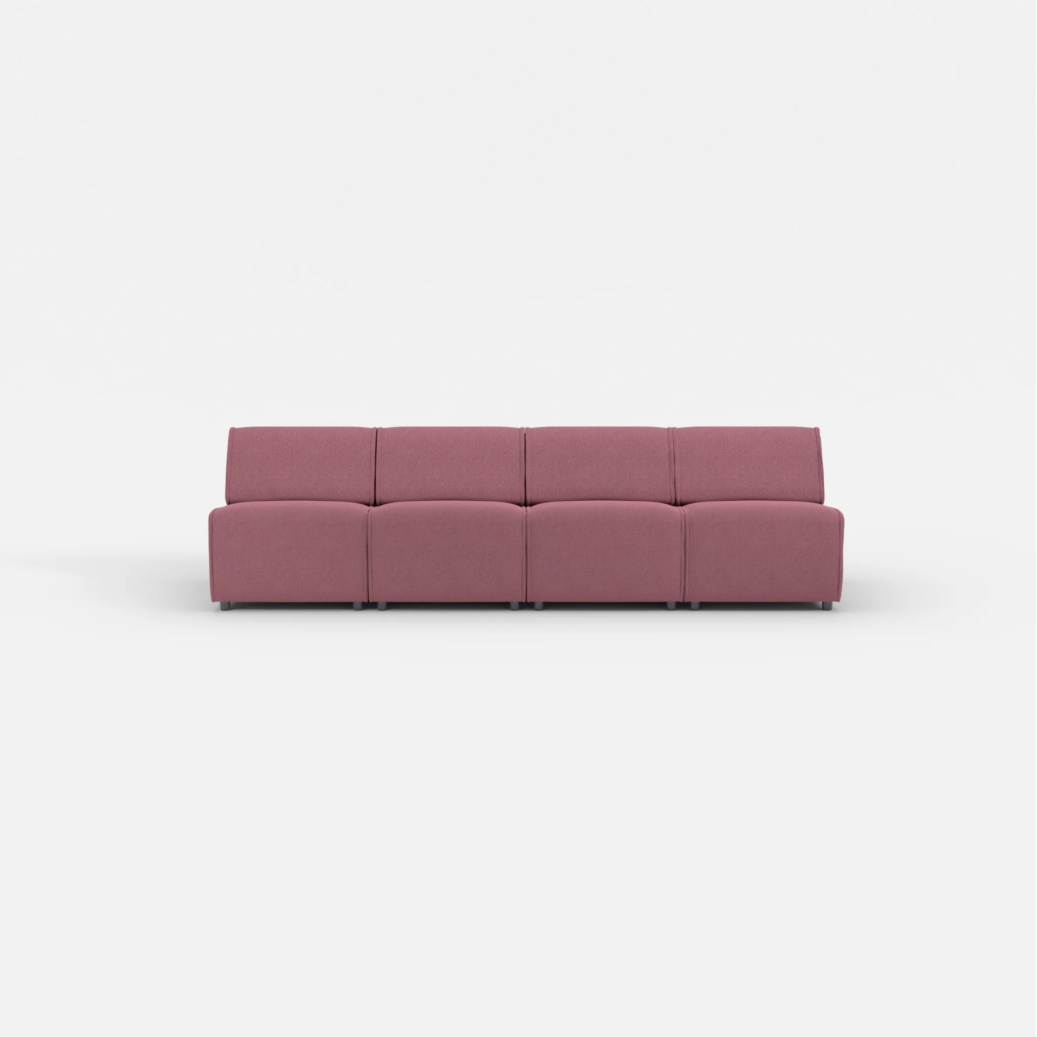 4 Sitzer Sofa Belleform ohne Armlehne 1 dama0041 in Violett von vorne