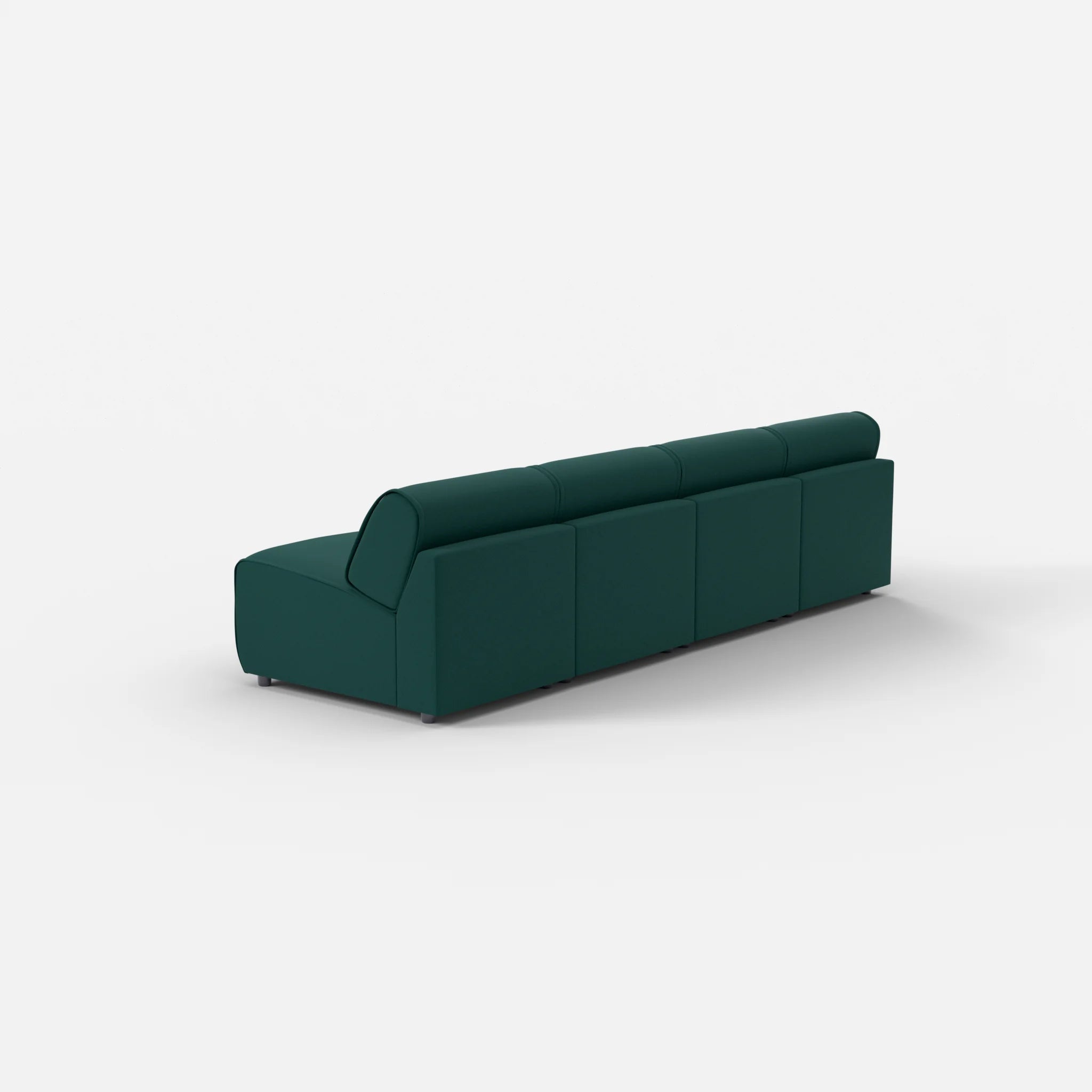 4 Sitzer Sofa Belleform ohne Armlehne 1 dama0073 in Petrol von hinten
