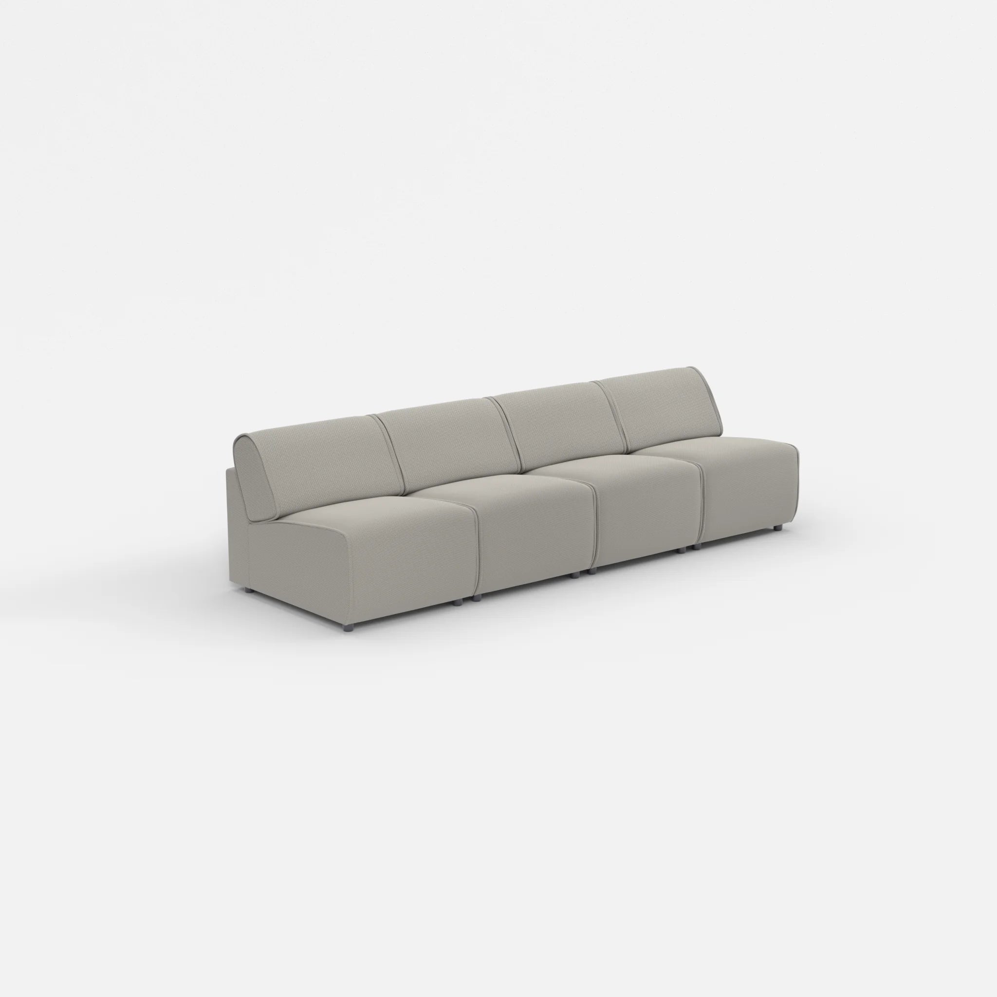 4 Sitzer Sofa Belleform ohne Armlehne 1 nabucco1003 in Hellgrau von der Seite