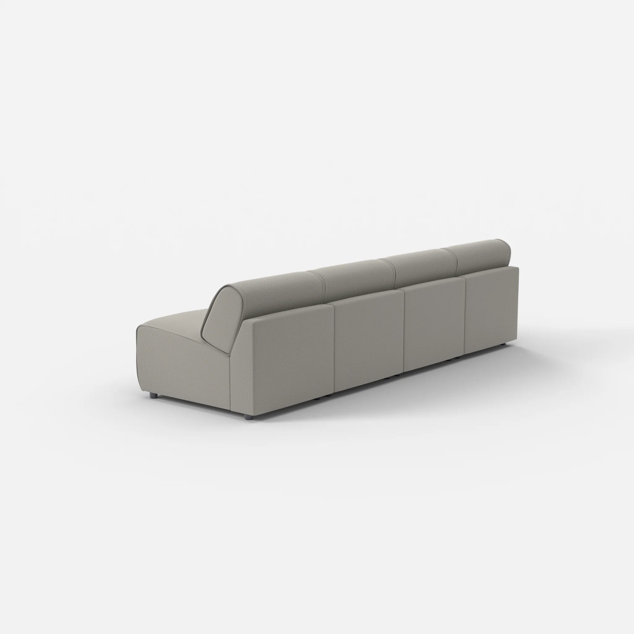 4 Sitzer Sofa Belleform ohne Armlehne 1 nabucco1003 in Hellgrau von hinten