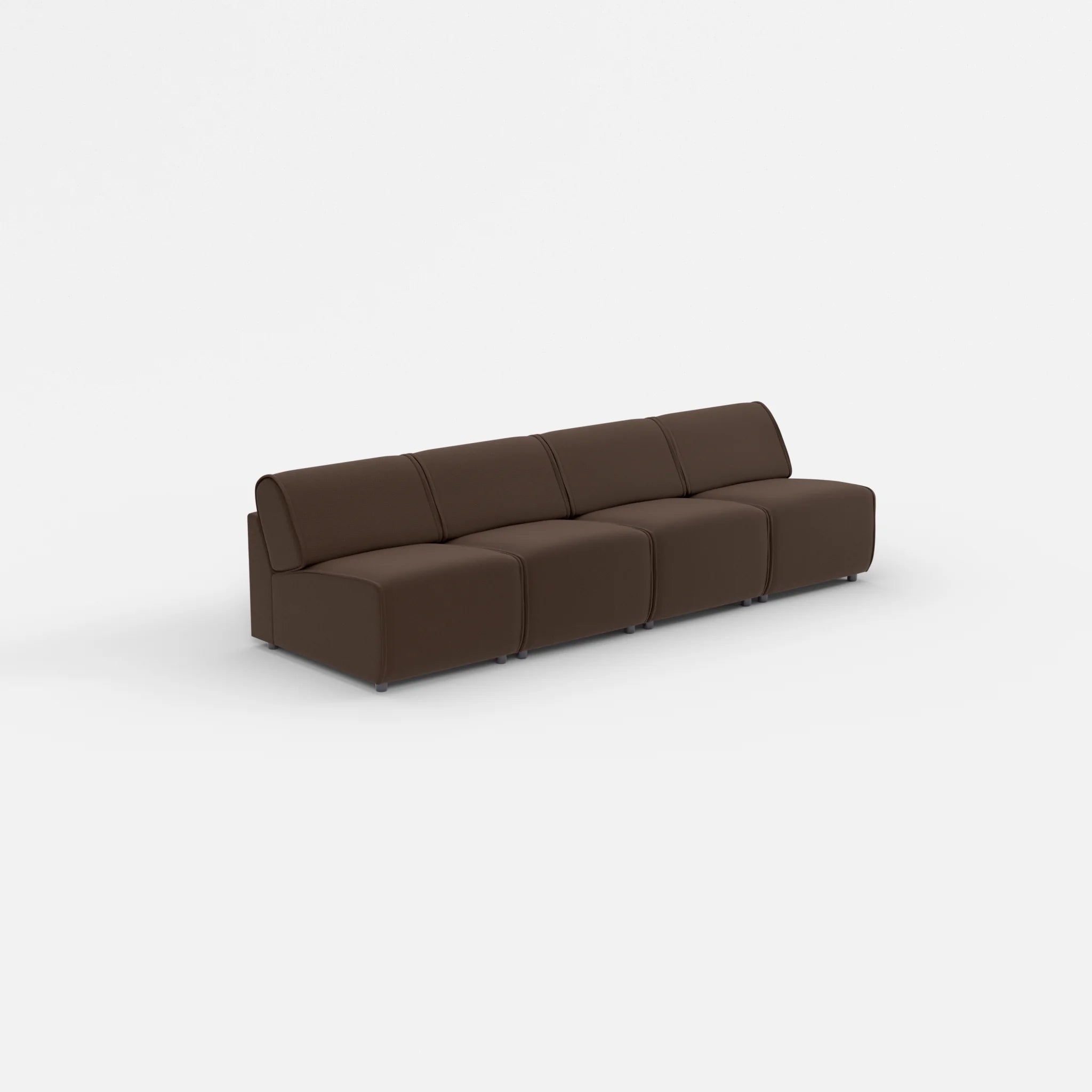 4 Sitzer Sofa Belleform ohne Armlehne 1 nabucco2022 in Dunkelbraun von der Seite