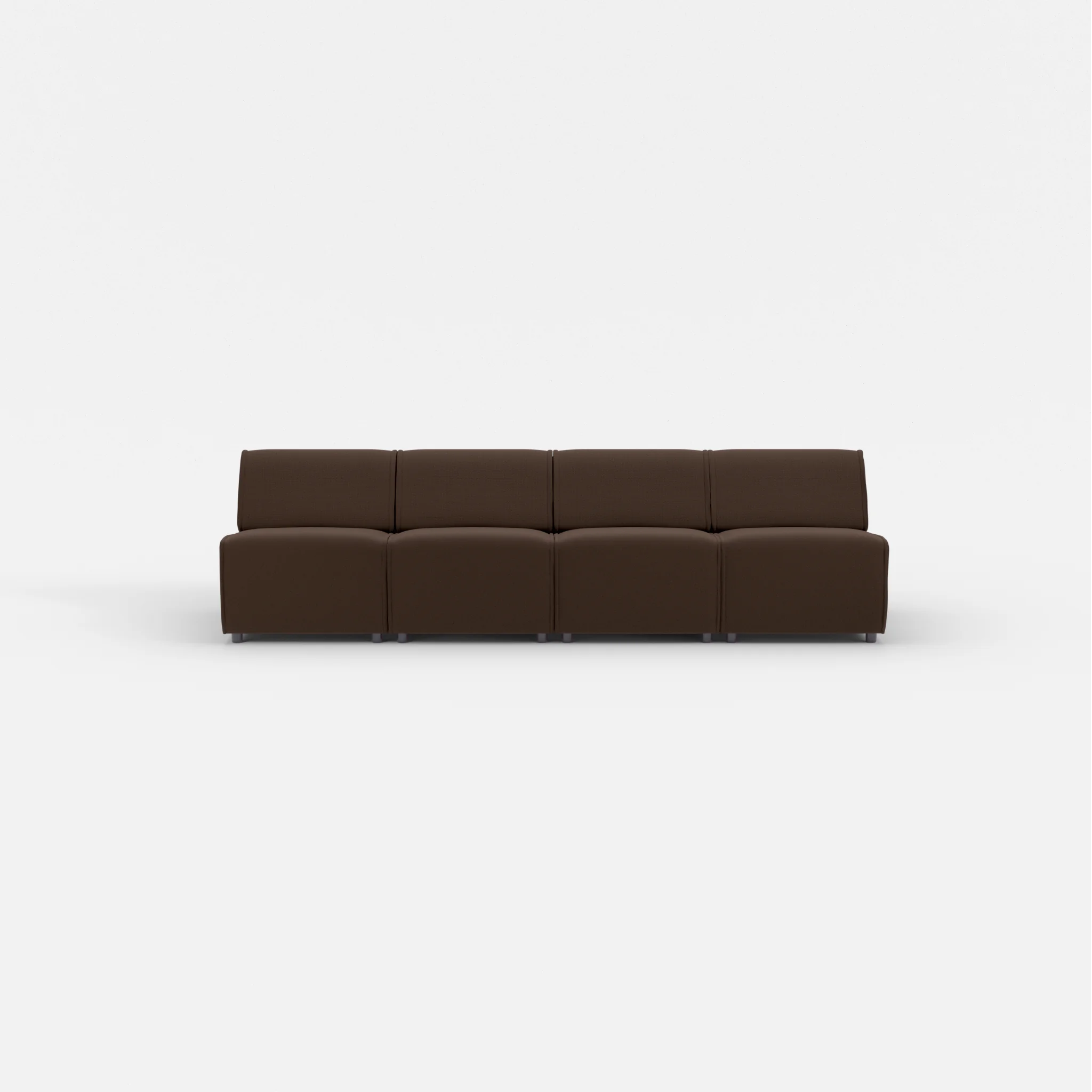 4 Sitzer Sofa Belleform ohne Armlehne 1 nabucco2022 in Dunkelbraun von vorne