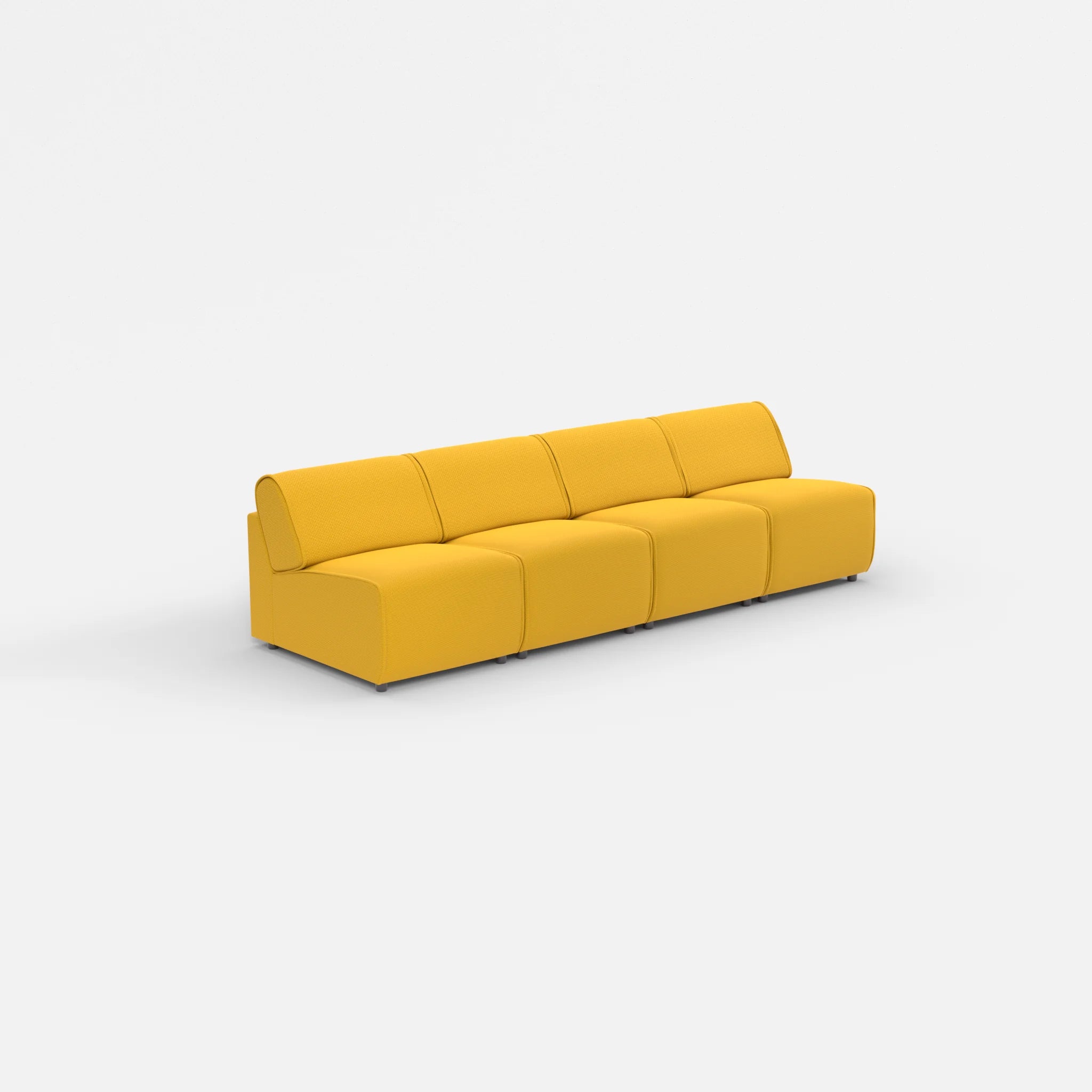 4 Sitzer Sofa Belleform ohne Armlehne 1 nabucco3019 in Curry von der Seite