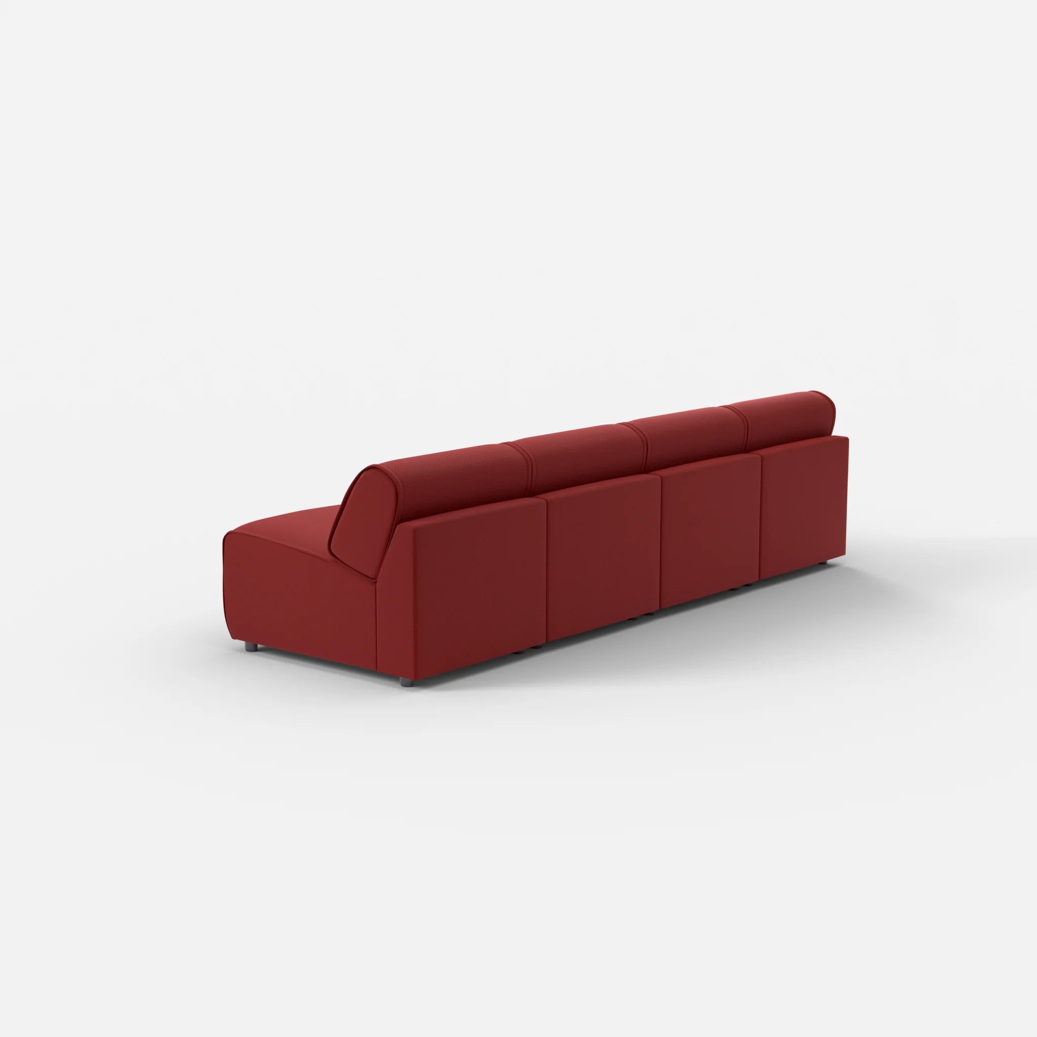 4 Sitzer Sofa Belleform ohne Armlehne 1 nabucco4021 in Rot von hinten