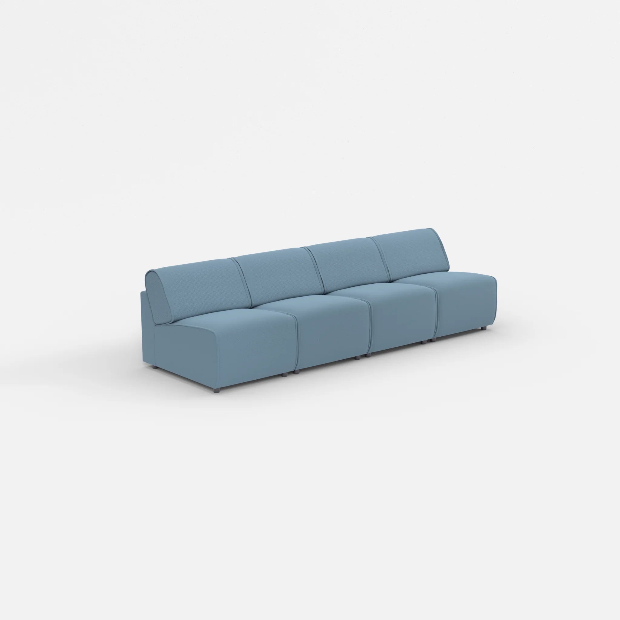 4 Sitzer Sofa Belleform ohne Armlehne 1 nabucco6043 in Blau von der Seite