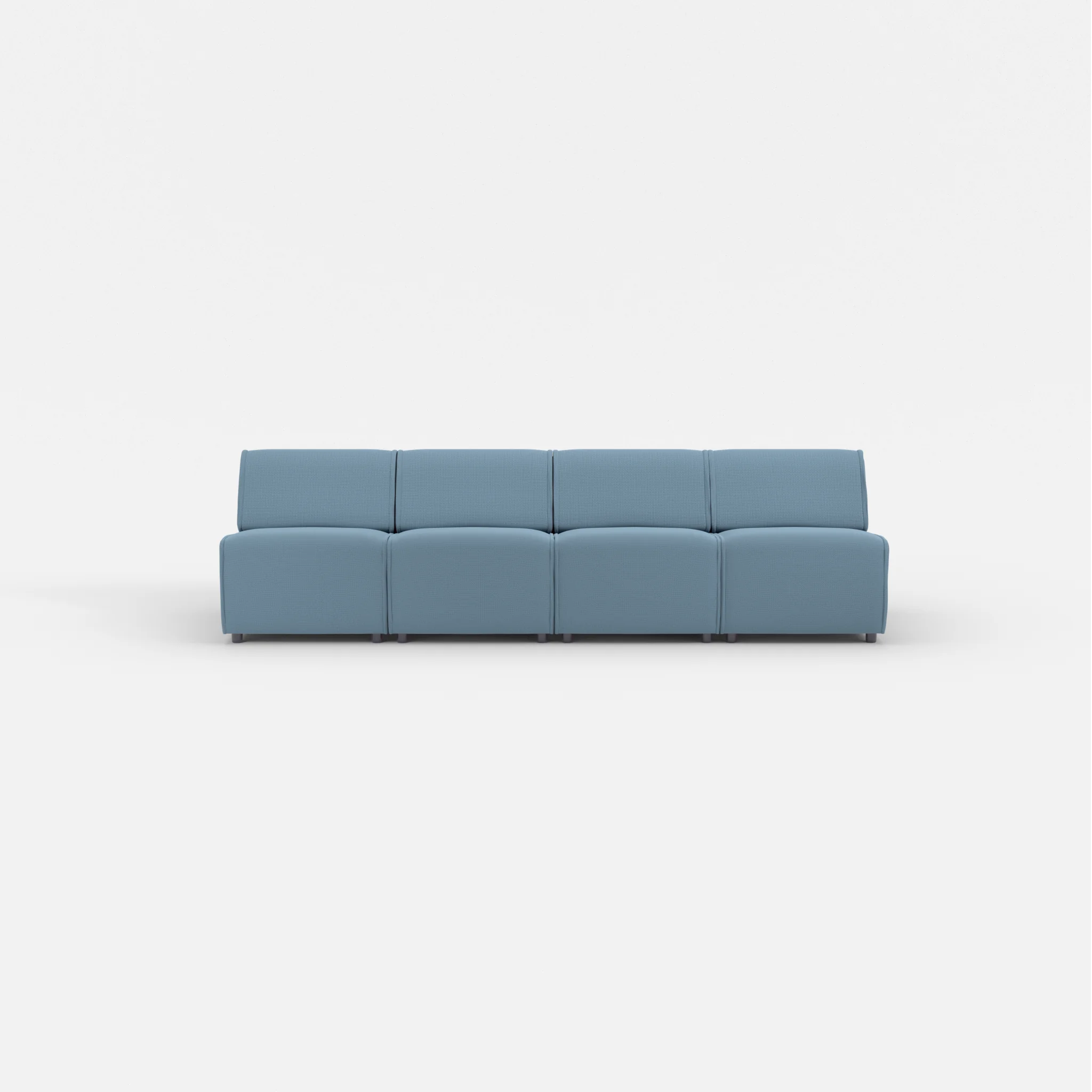 4 Sitzer Sofa Belleform ohne Armlehne 1 nabucco6043 in Blau von vorne