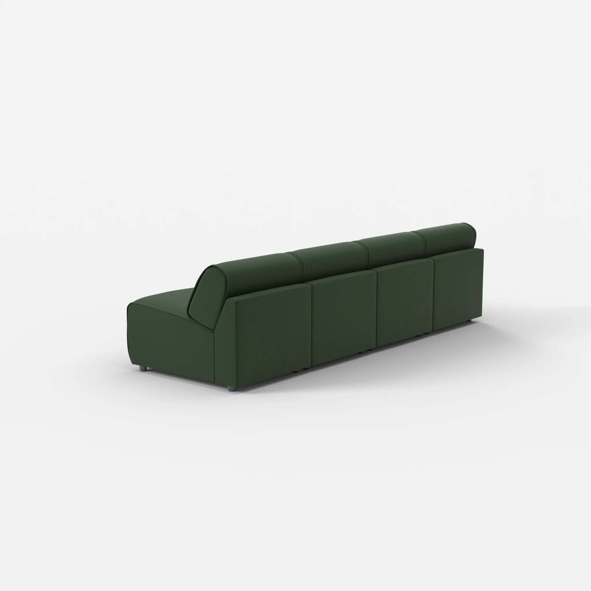 4 Sitzer Sofa Belleform ohne Armlehne 1 nabucco7029 in Dunkelgrün von hinten