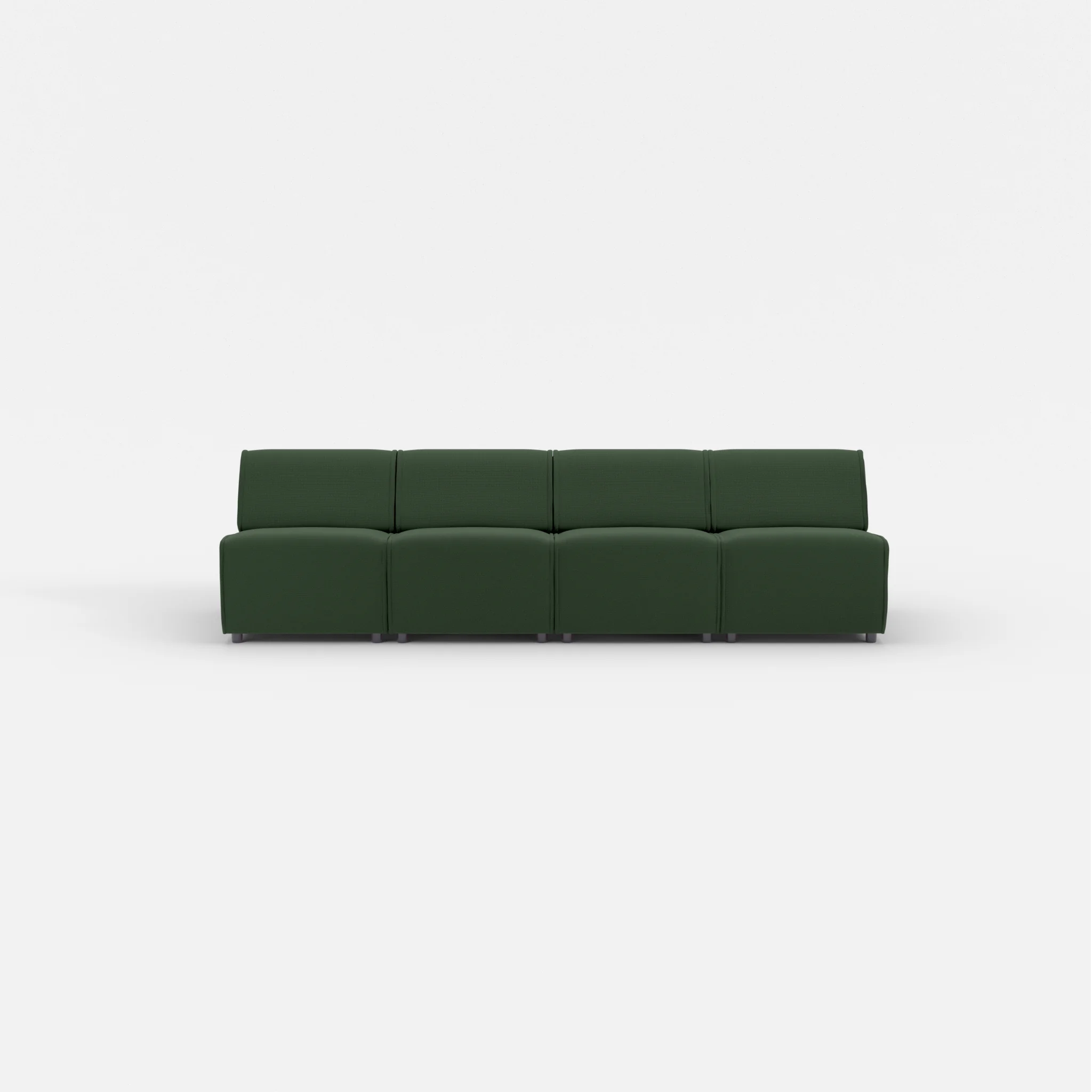 4 Sitzer Sofa Belleform ohne Armlehne 1 nabucco7029 in Dunkelgrün von vorne