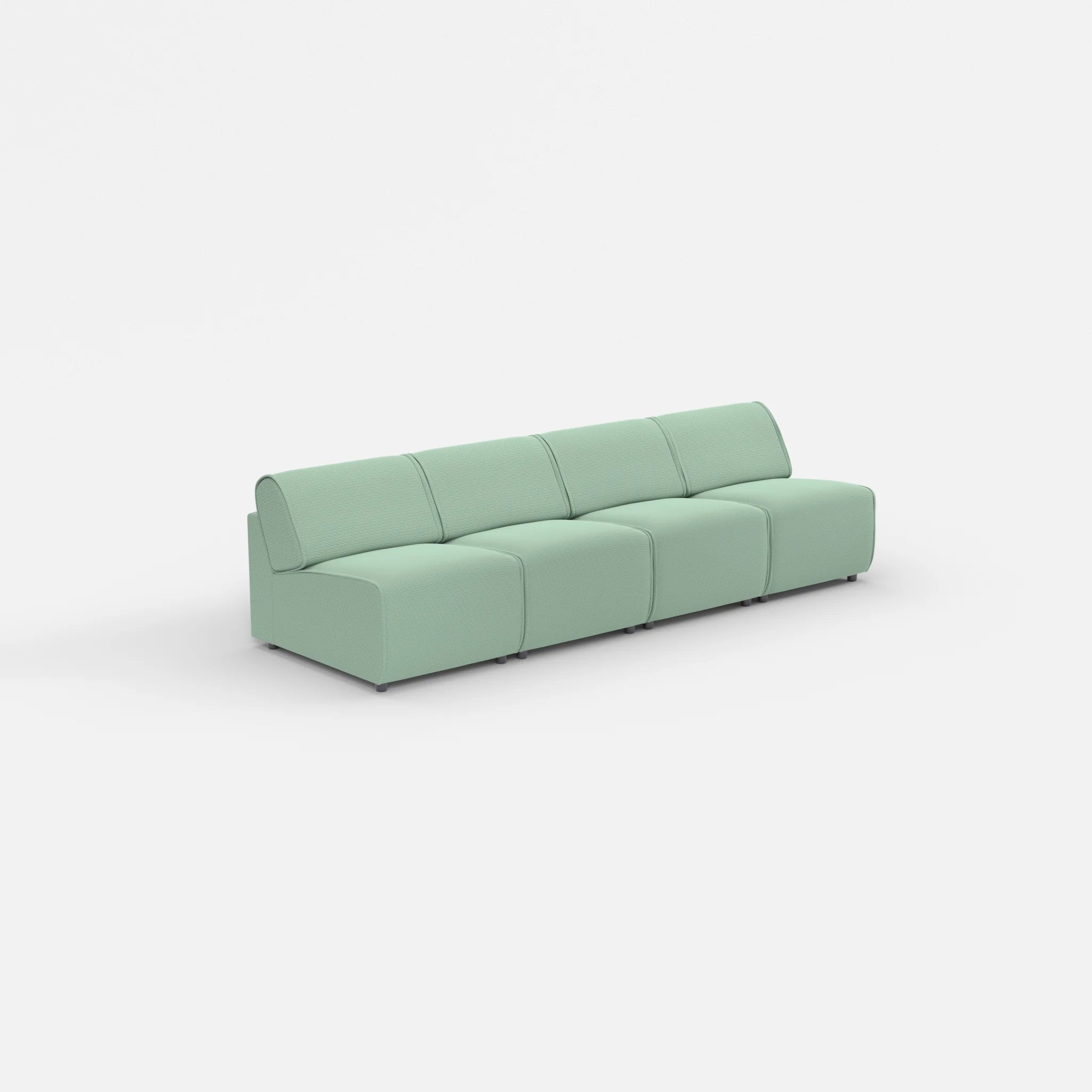 4 Sitzer Sofa Belleform ohne Armlehne 1 nabucco7030 in Türkis von der Seite