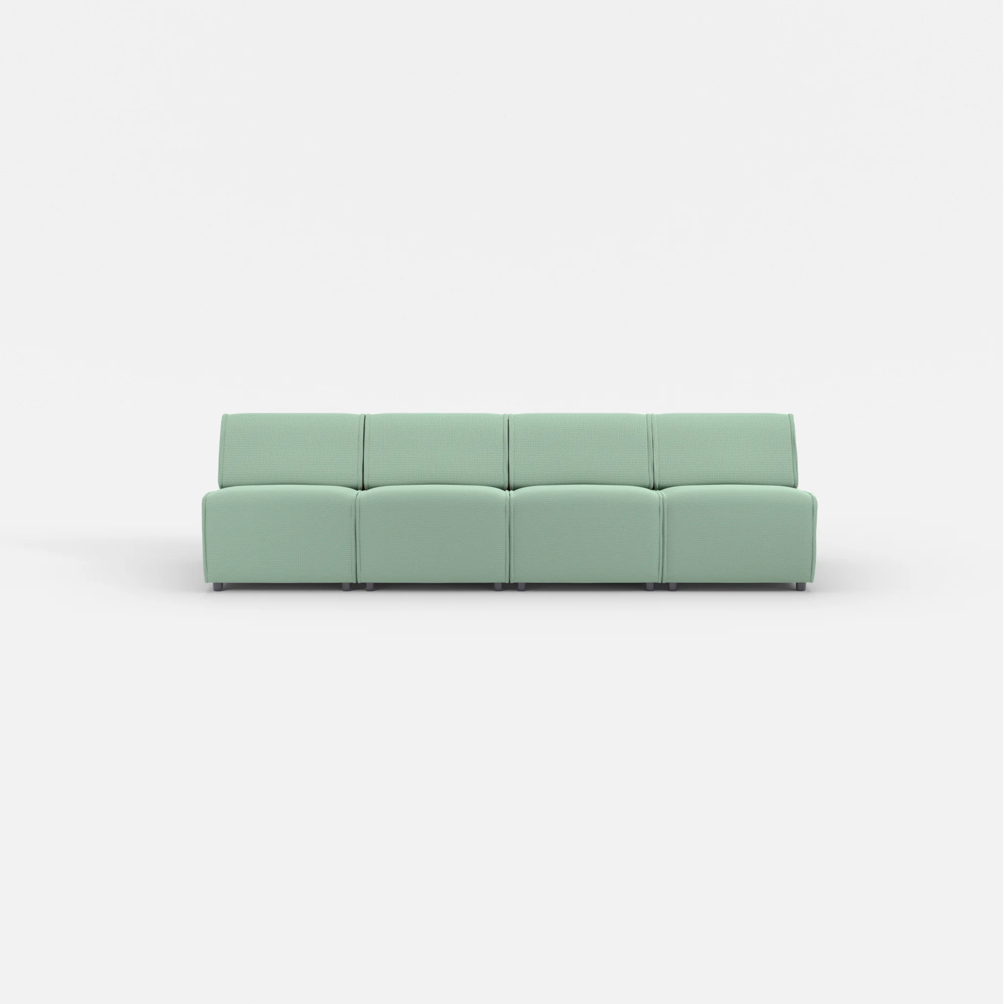 4 Sitzer Sofa Belleform ohne Armlehne 1 nabucco7030 in Türkis von vorne