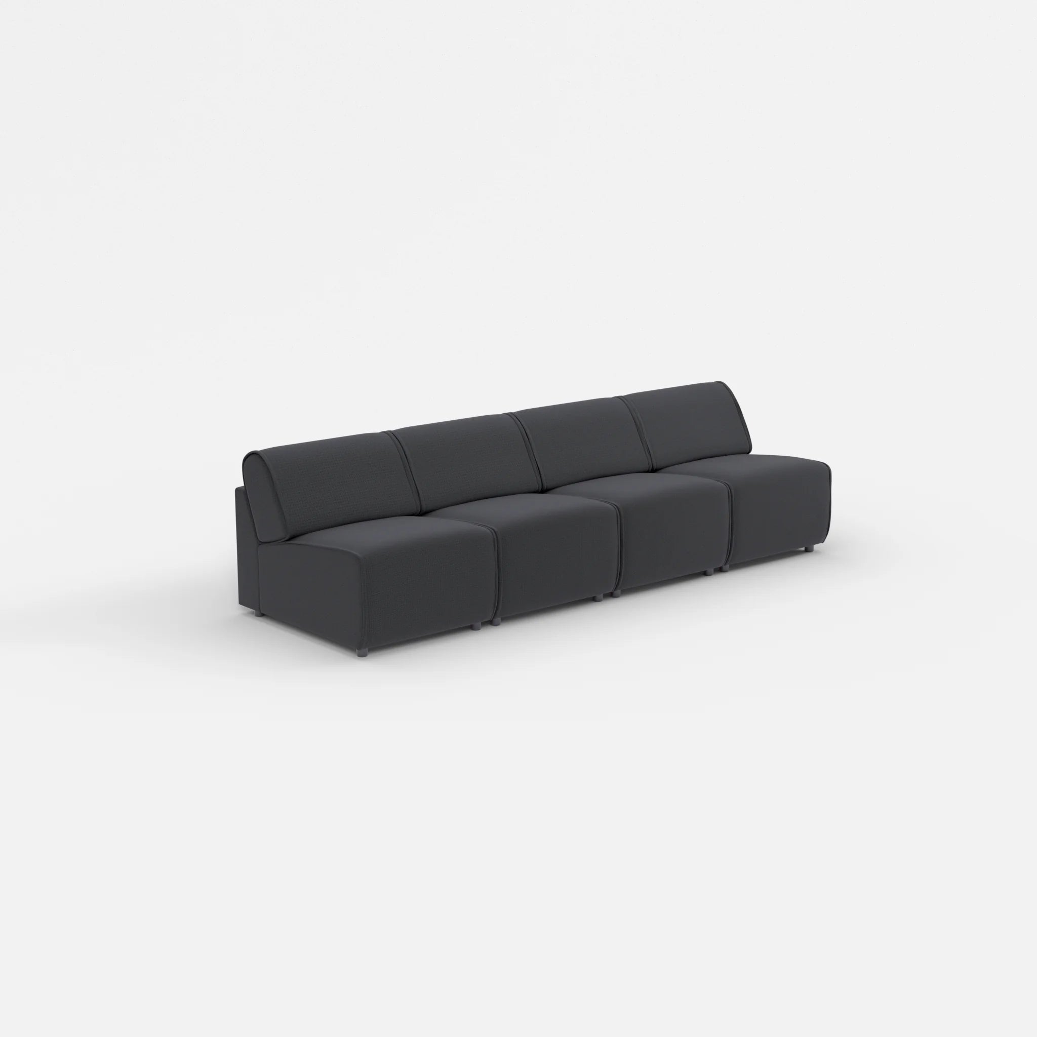 4 Sitzer Sofa Belleform ohne Armlehne 1 nabucco8019 in Anthrazit von der Seite