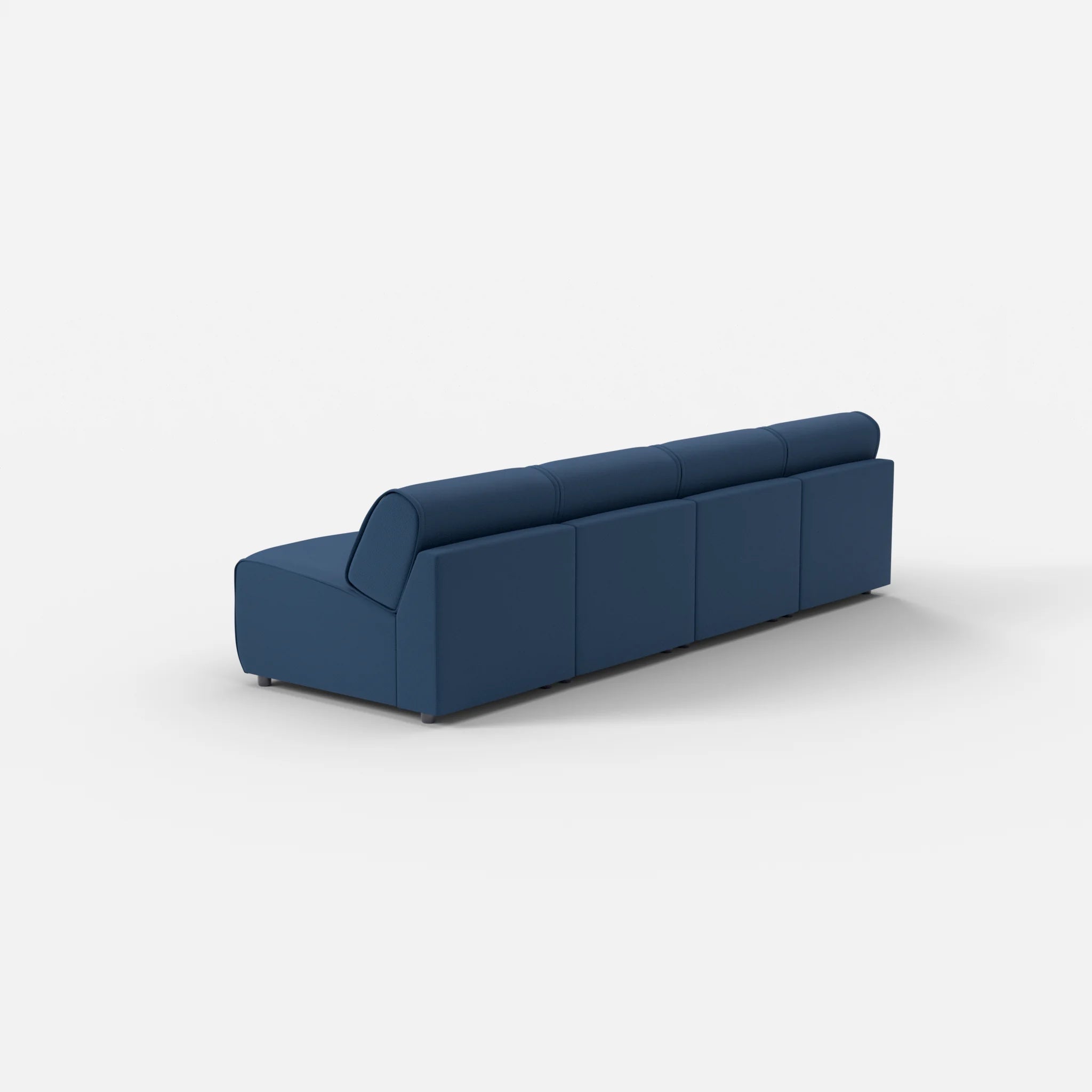 4 Sitzer Sofa Belleform ohne Armlehne 1 novumamur in Navy von hinten