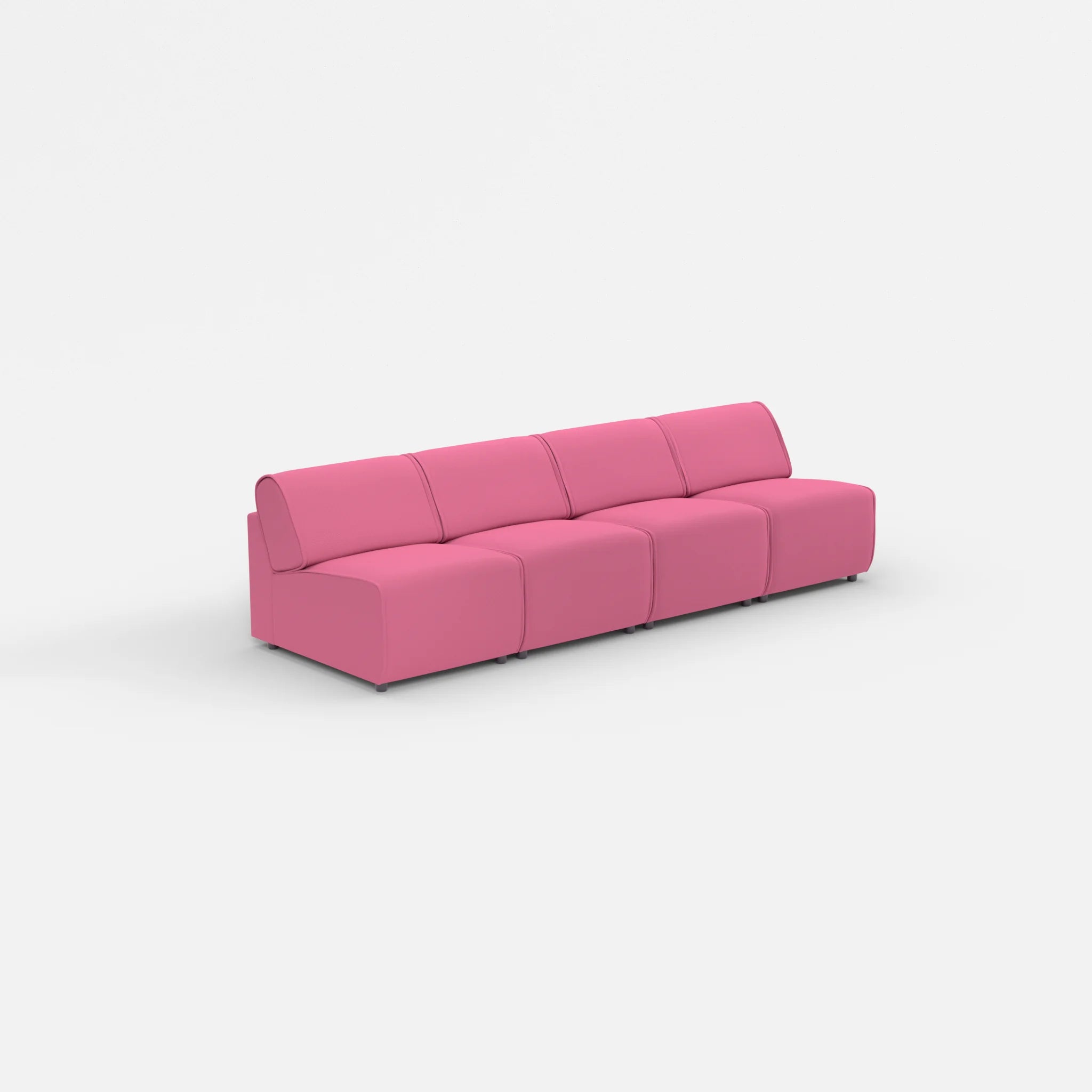 4 Sitzer Sofa Belleform ohne Armlehne 1 novumlitchi in Violett von der Seite
