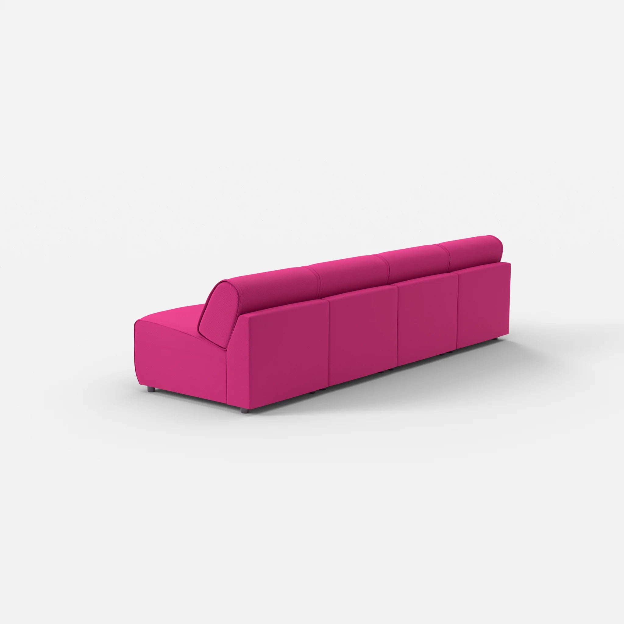 4 Sitzer Sofa Belleform ohne Armlehne 1 novummagenta in Magenta von hinten