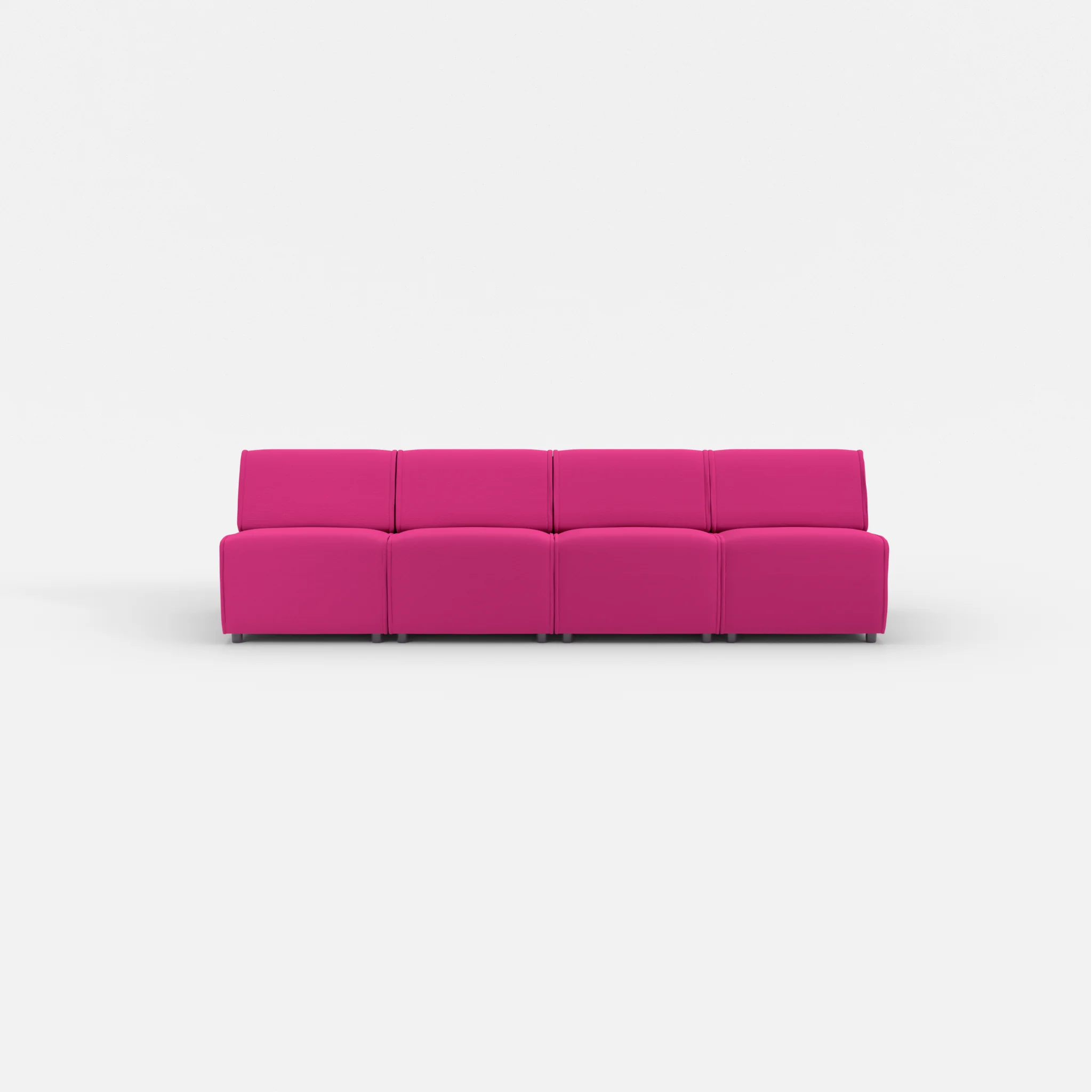 4 Sitzer Sofa Belleform ohne Armlehne 1 novummagenta in Magenta von vorne