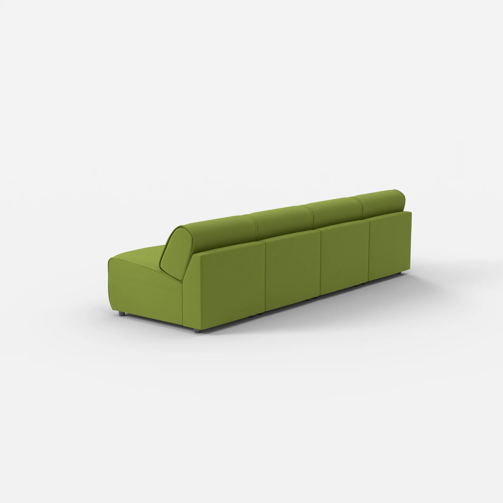 4 Sitzer Sofa Belleform ohne Armlehne 1 novummoss in Grün von hinten