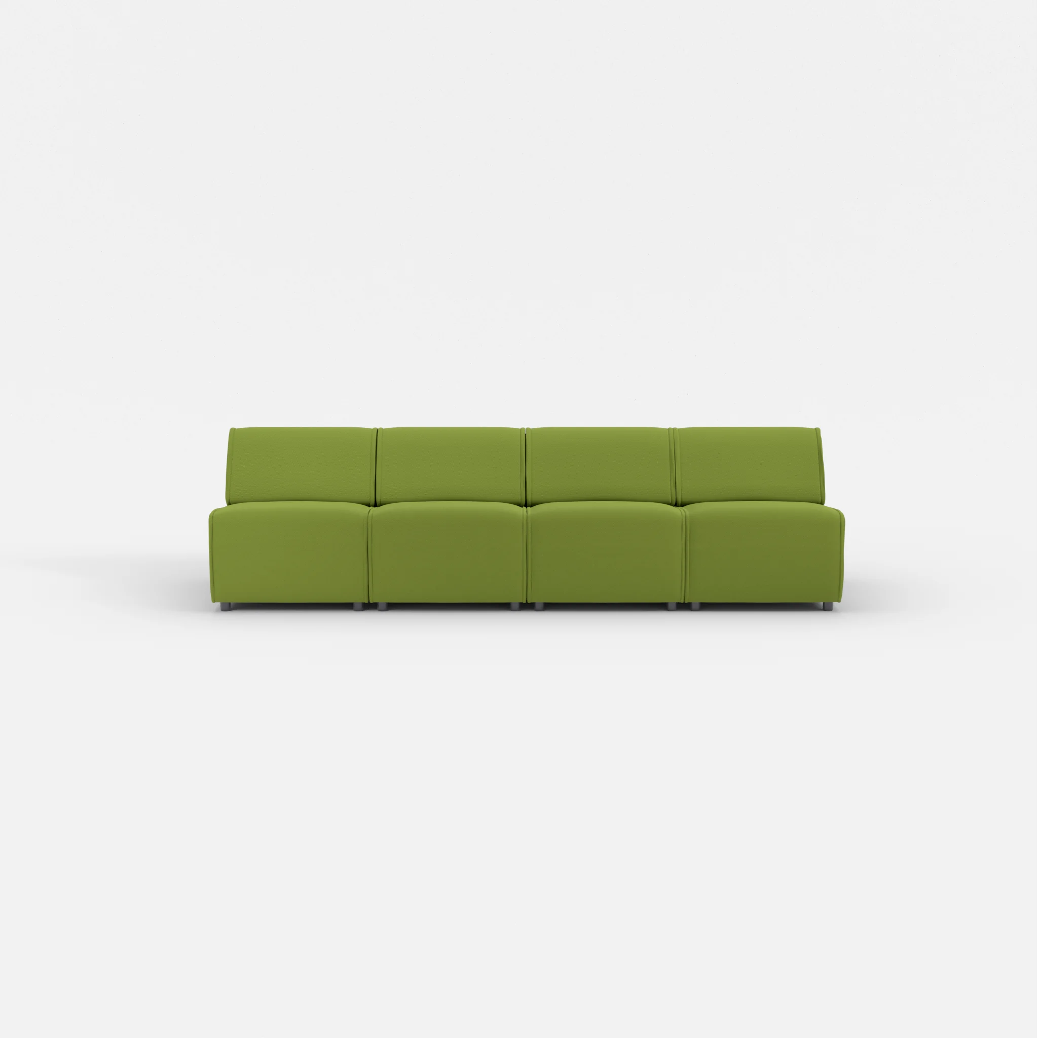 4 Sitzer Sofa Belleform ohne Armlehne 1 novummoss in Grün von vorne