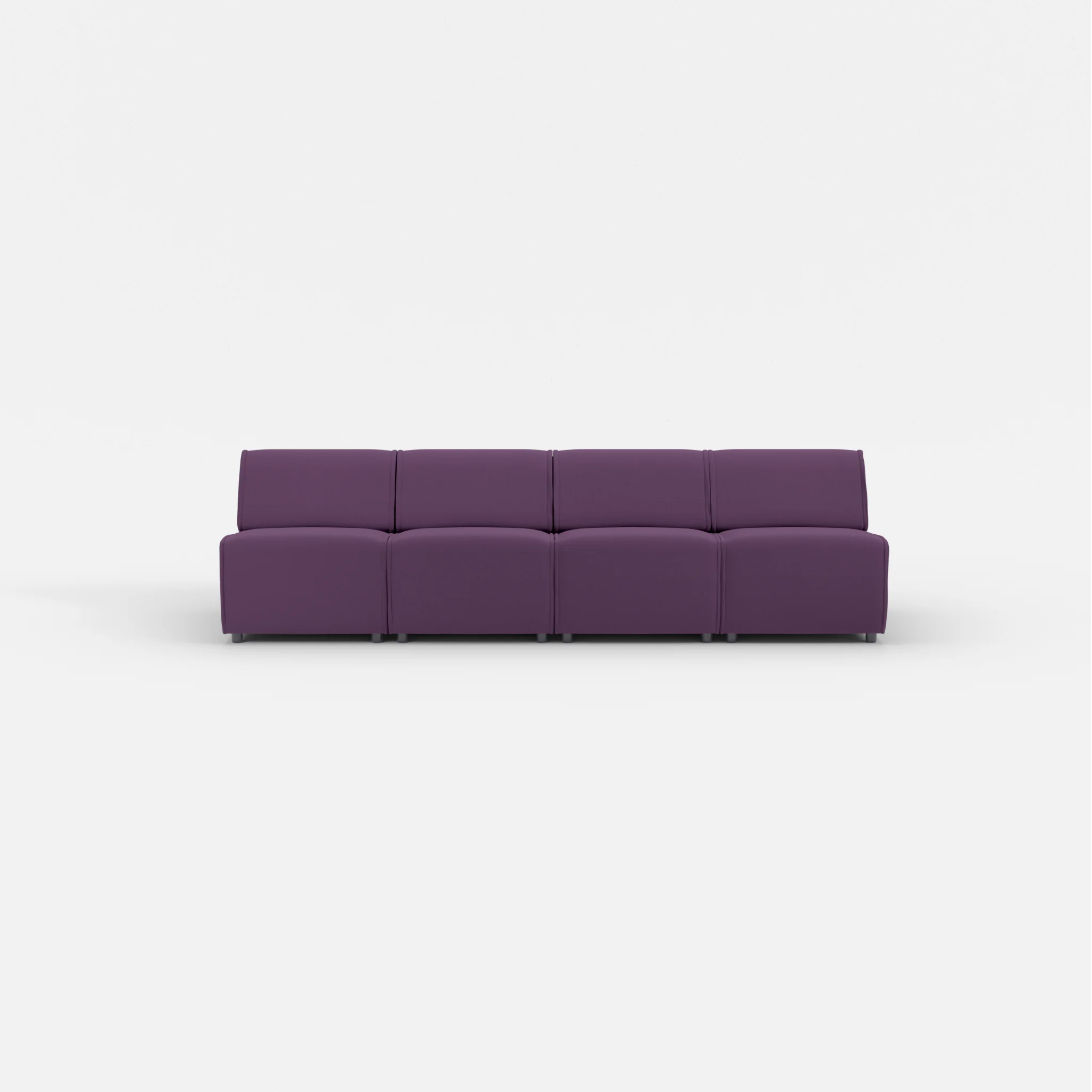 4 Sitzer Sofa Belleform ohne Armlehne 1 novumprune in Violett von vorne