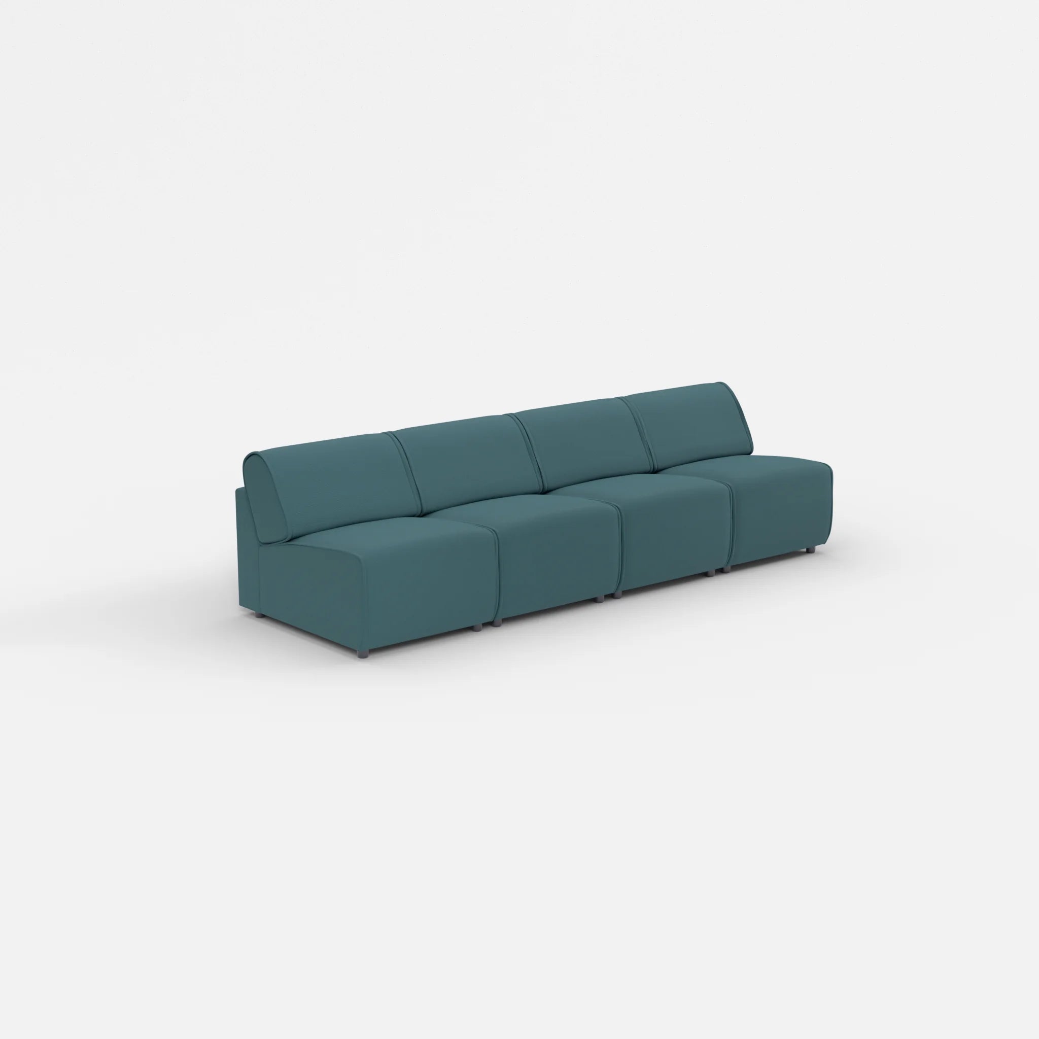 4 Sitzer Sofa Belleform ohne Armlehne 1 novumsamoa in Dunkelblau von der Seite