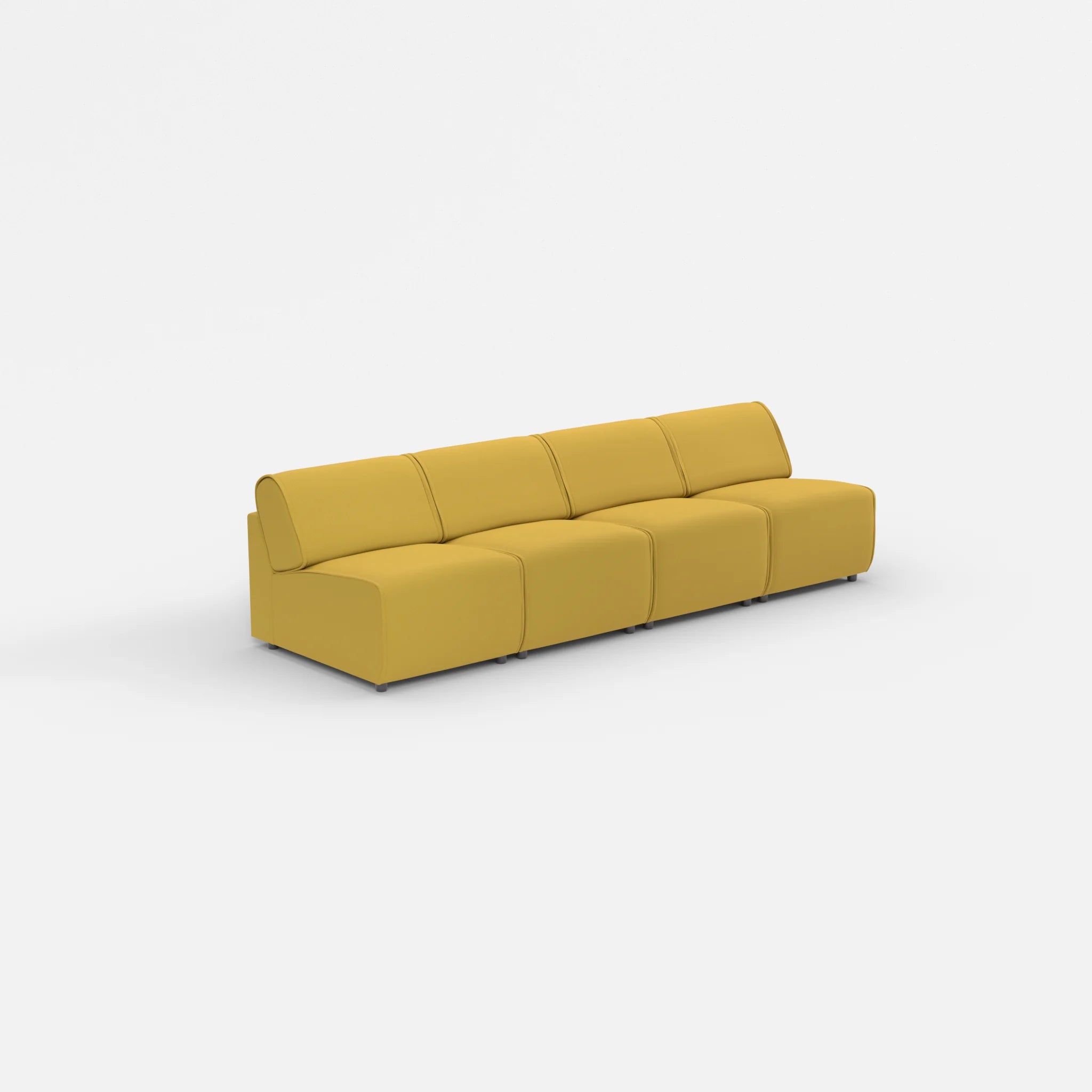 4 Sitzer Sofa Belleform ohne Armlehne 1 novumtivoli in Hellgrün von der Seite