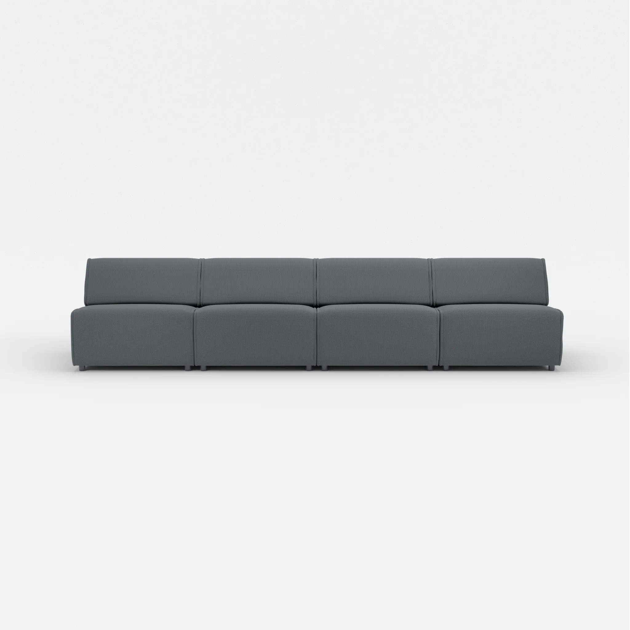4 Sitzer Sofa Belleform ohne Armlehne 3 credoasphalt in Anthrazit von vorne