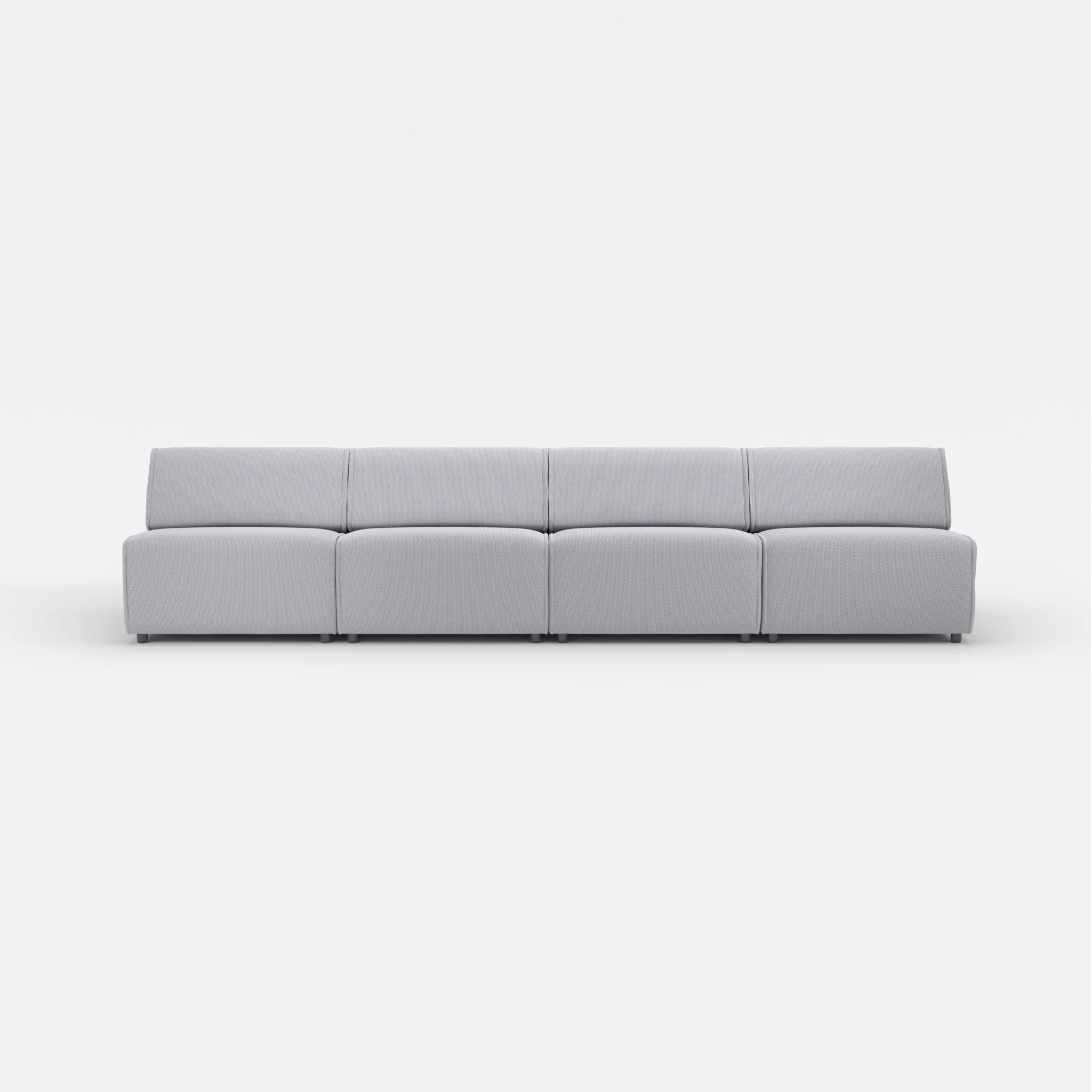 4 Sitzer Sofa Belleform ohne Armlehne 3 credochalk in Hellgrau von vorne