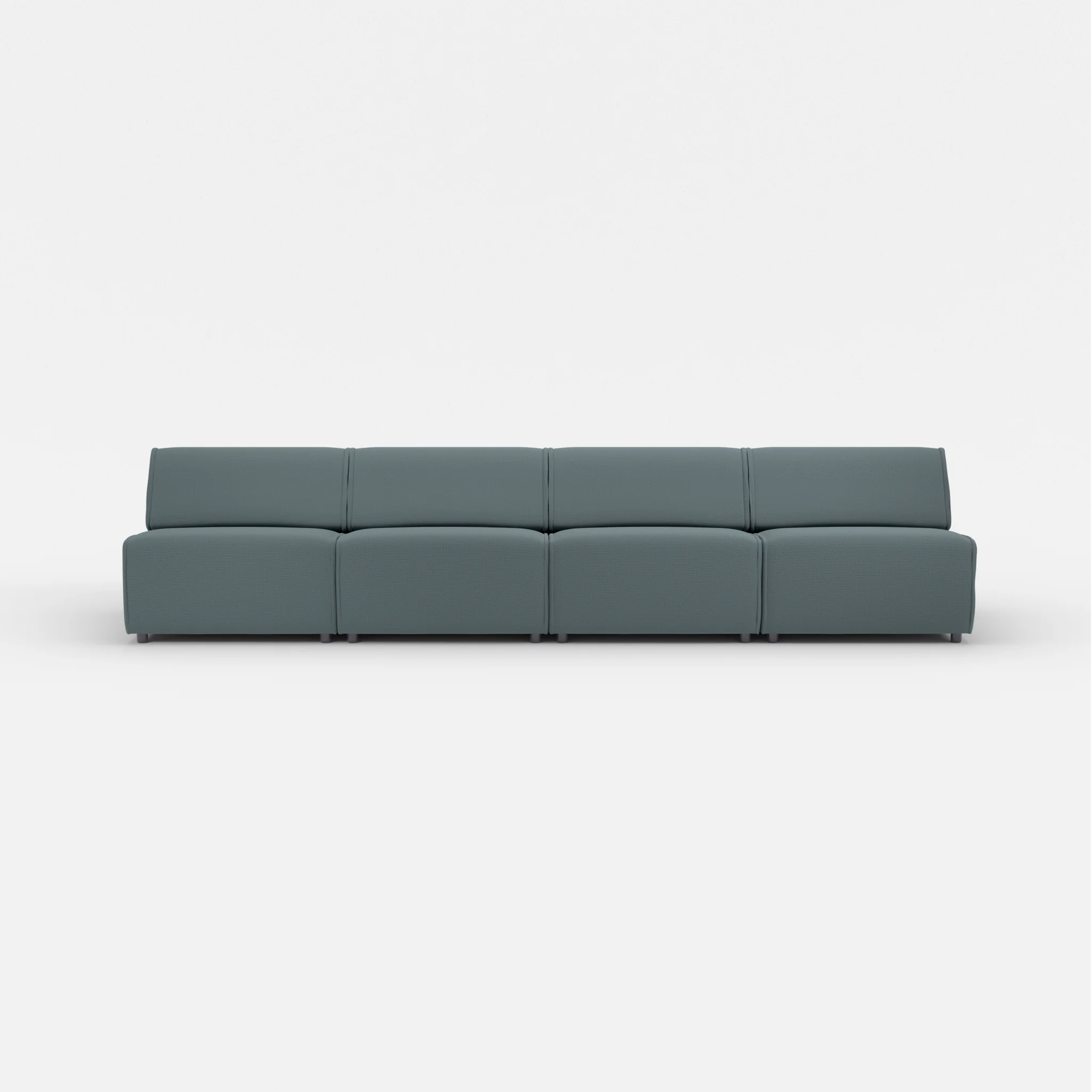 4 Sitzer Sofa Belleform ohne Armlehne 3 credojaspis in Türkis von vorne