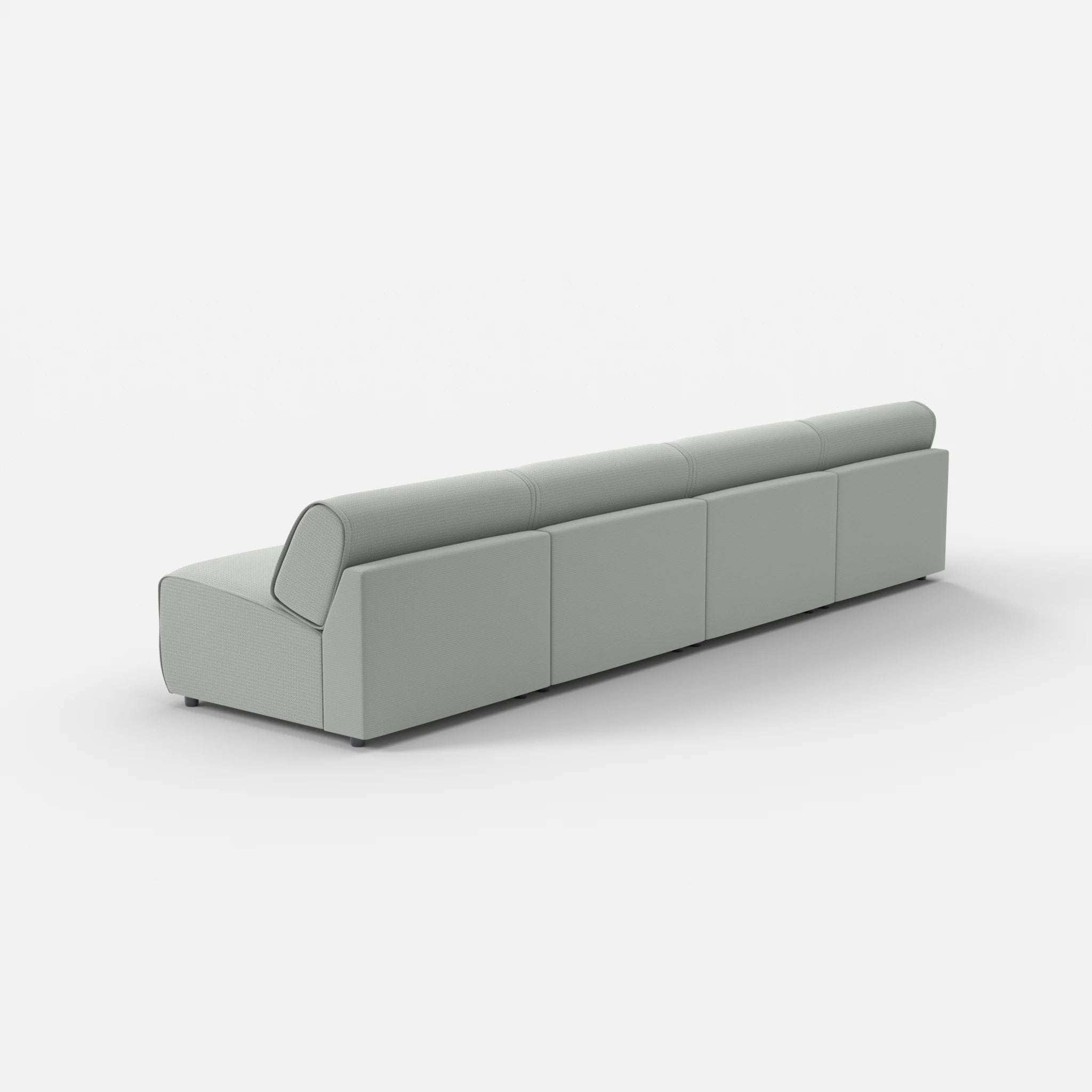 4 Sitzer Sofa Belleform ohne Armlehne 3 credopepper in Dunkelgrau von hinten