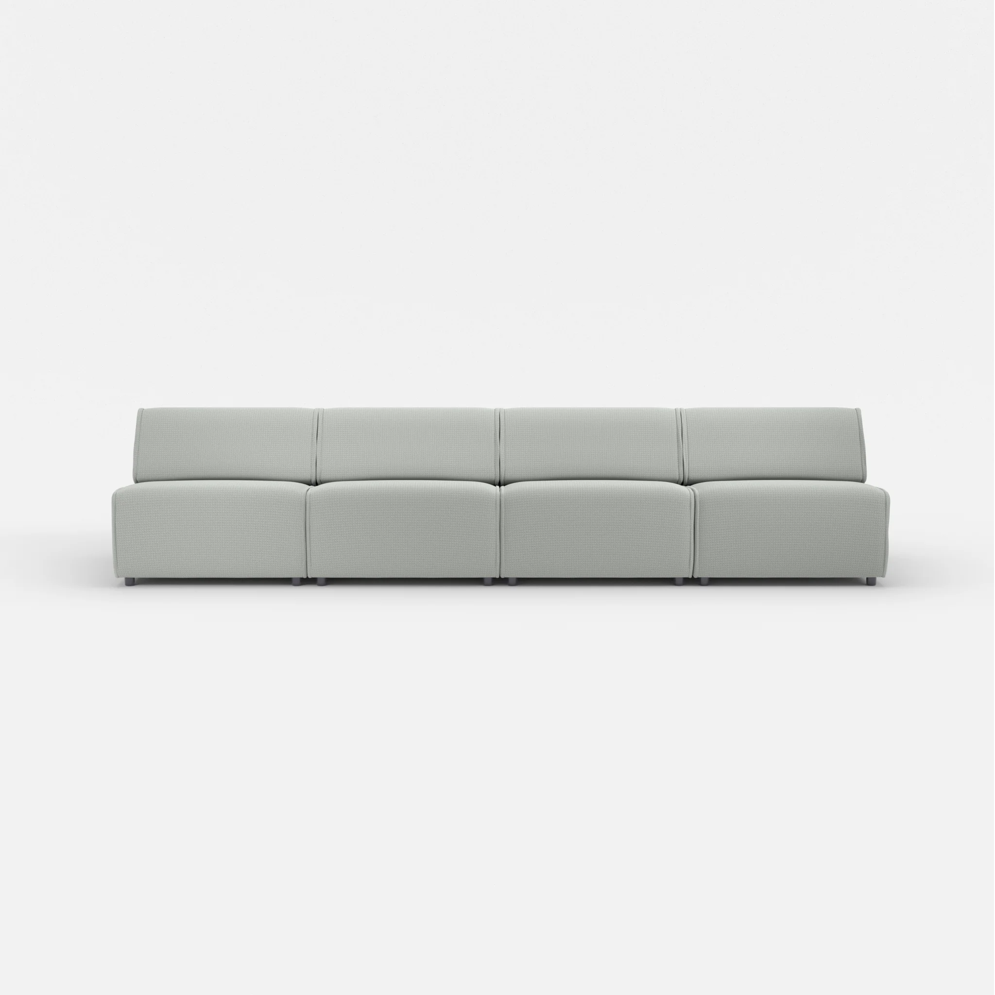 4 Sitzer Sofa Belleform ohne Armlehne 3 credopepper in Dunkelgrau von vorne