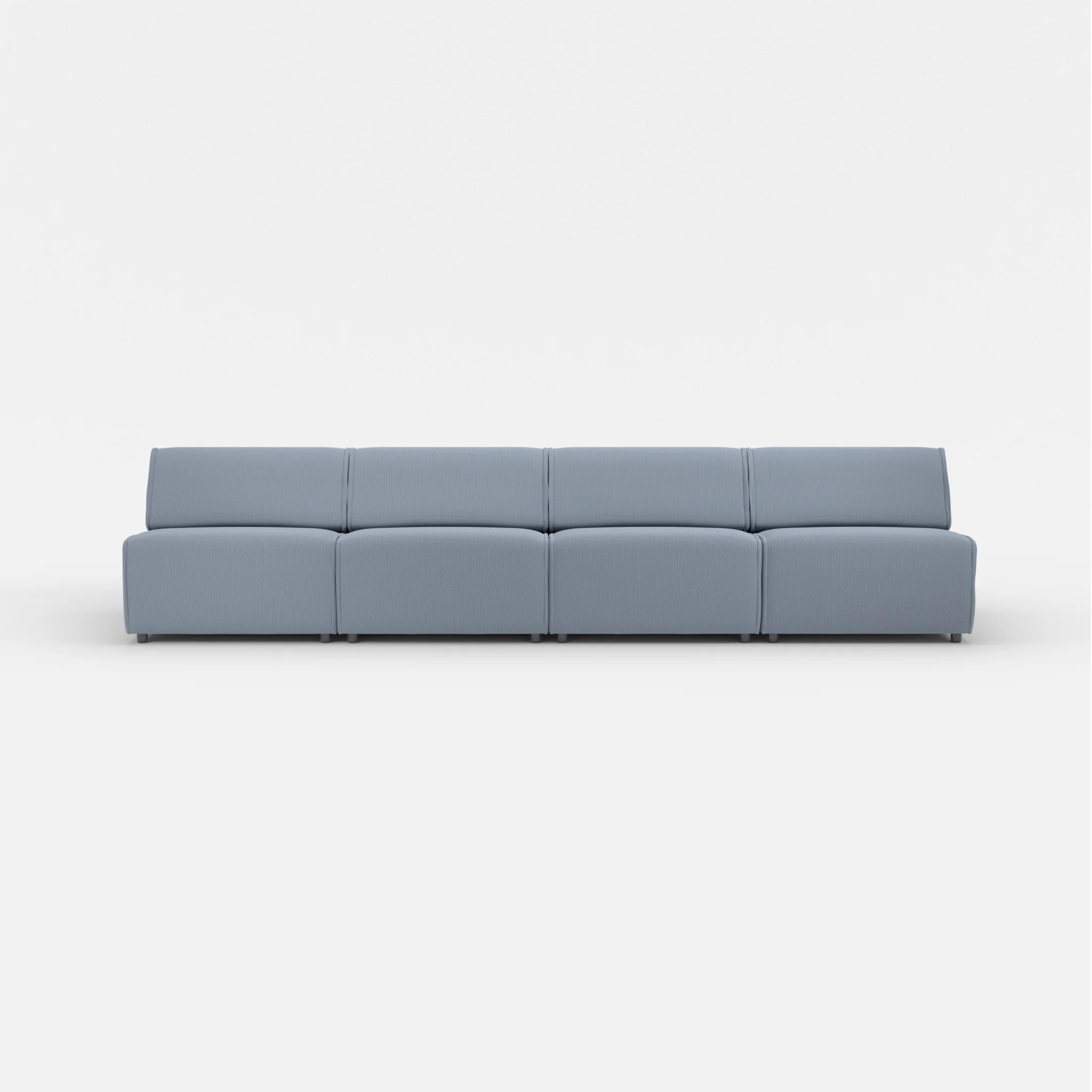4 Sitzer Sofa Belleform ohne Armlehne 3 credosea in Blau von vorne
