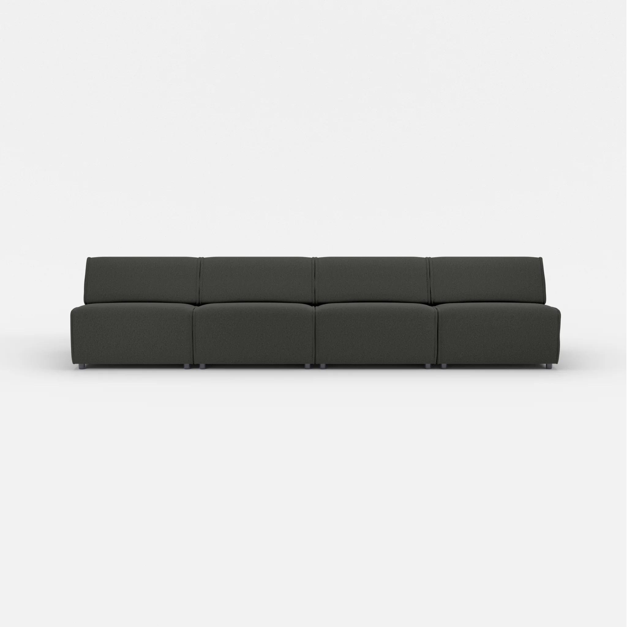 4 Sitzer Sofa Belleform ohne Armlehne 3 dama0002 in Anthrazit von vorne