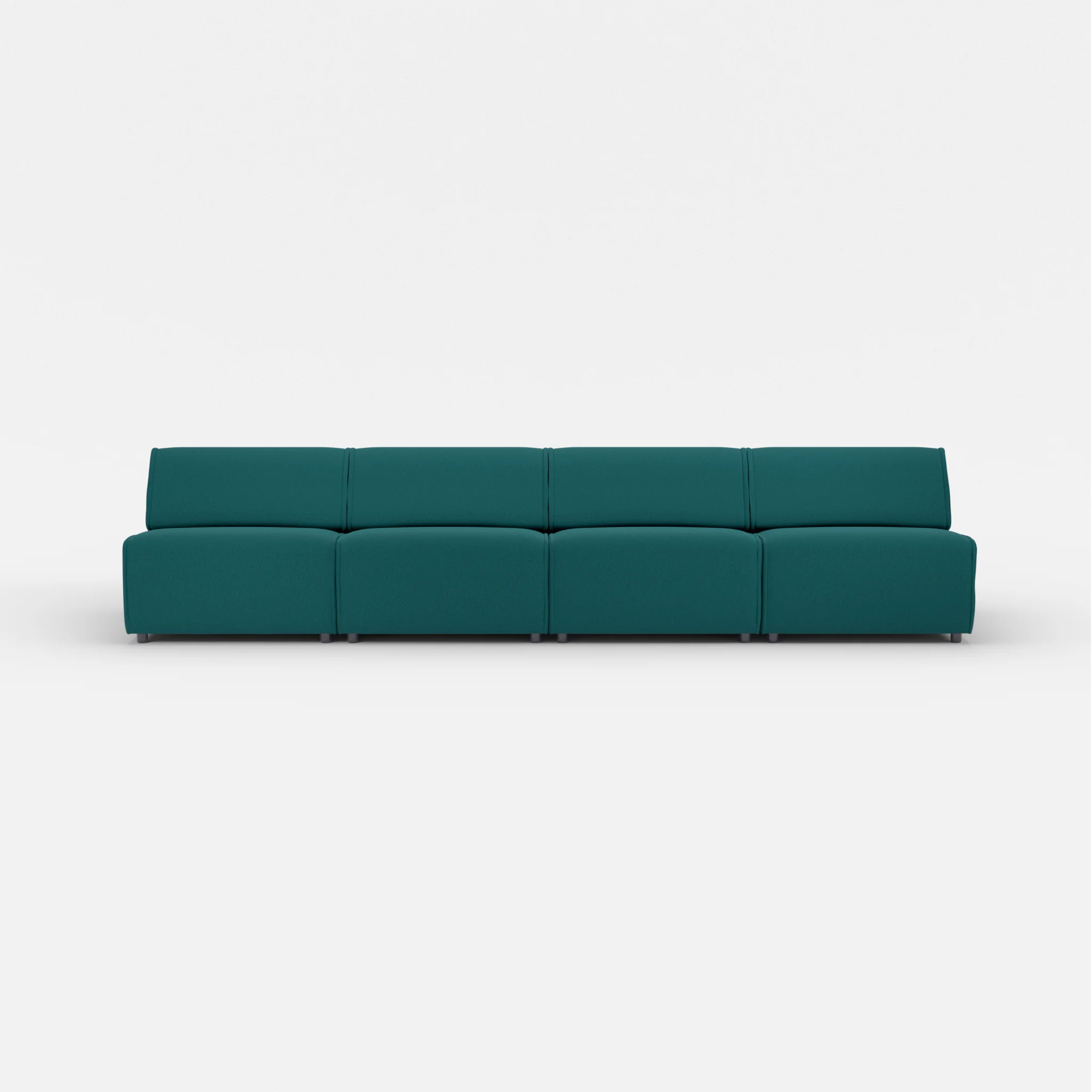 4 Sitzer Sofa Belleform ohne Armlehne 3 dama0018 in Türkis von vorne