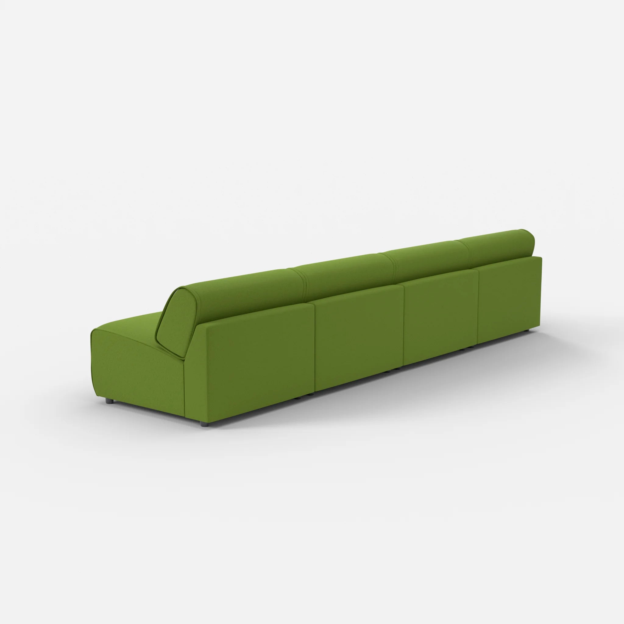4 Sitzer Sofa Belleform ohne Armlehne 3 dama0027 in Grün von hinten