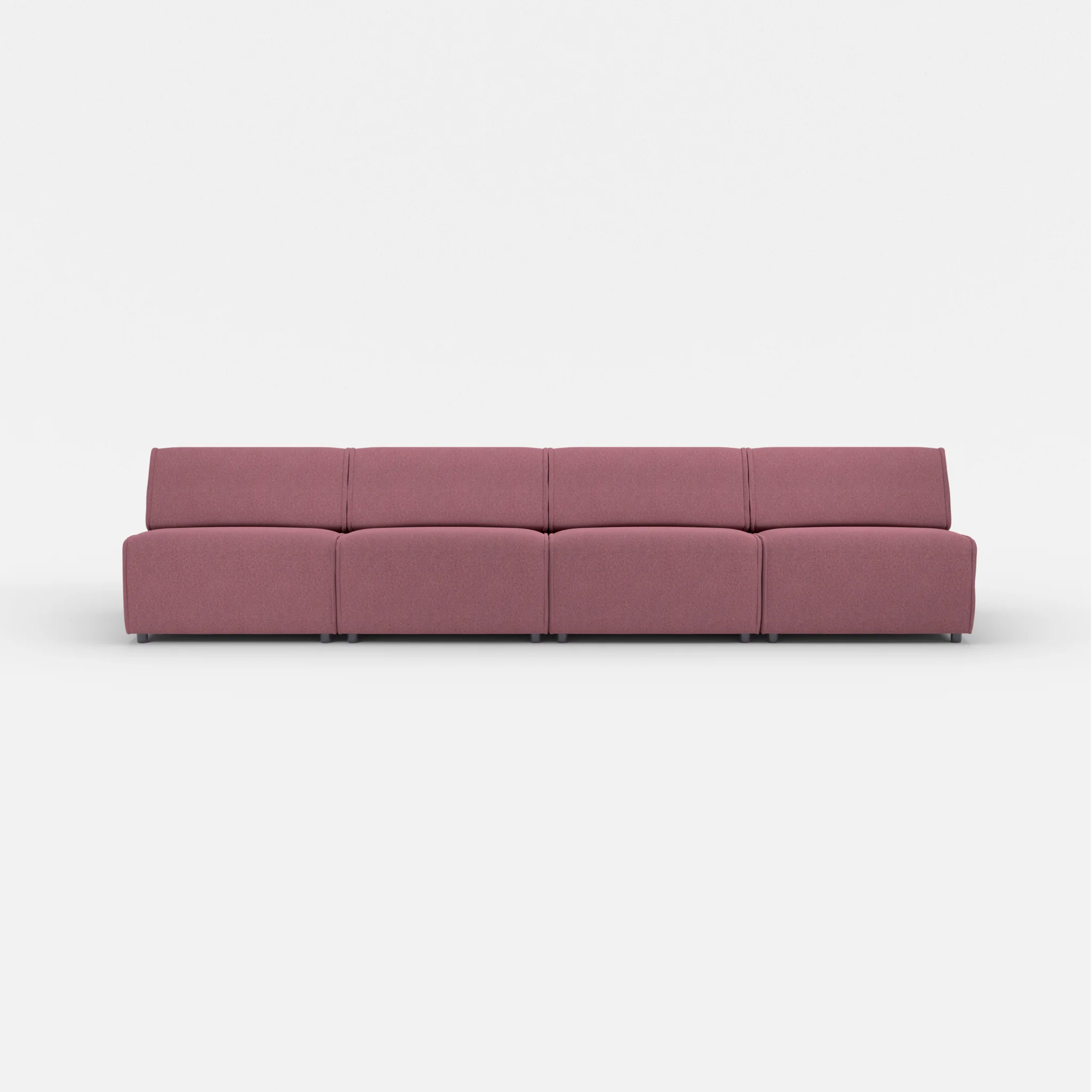4 Sitzer Sofa Belleform ohne Armlehne 3 dama0041 in Violett von vorne