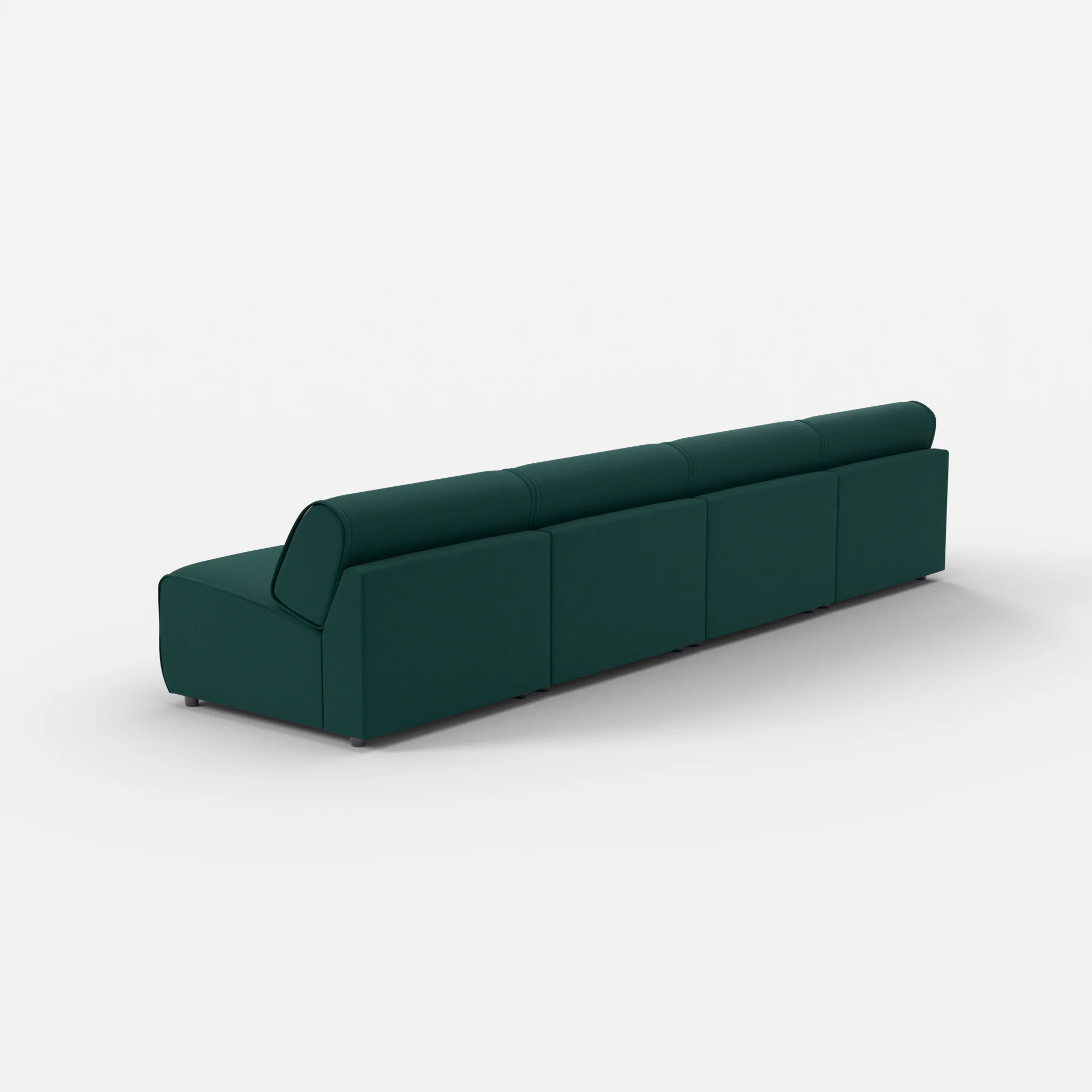 4 Sitzer Sofa Belleform ohne Armlehne 3 dama0073 in Petrol von hinten