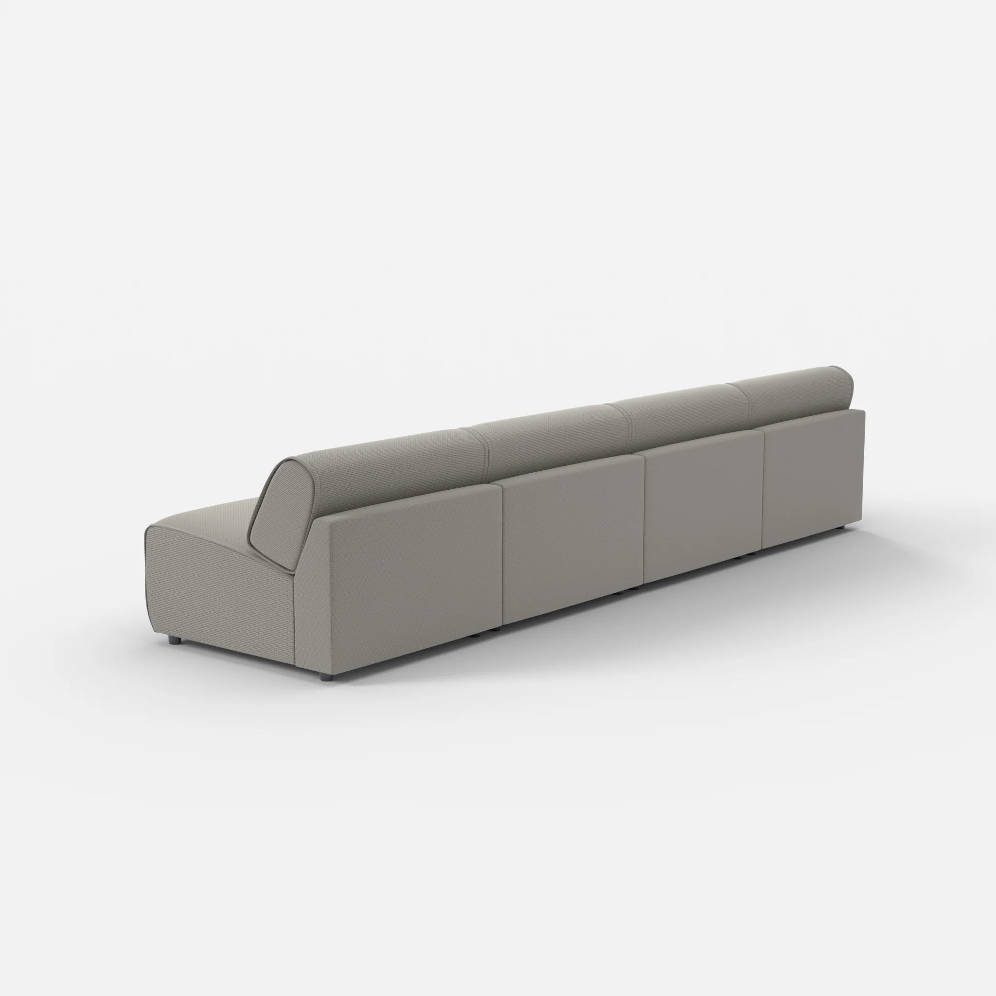 4 Sitzer Sofa Belleform ohne Armlehne 3 nabucco1003 in Hellgrau von hinten