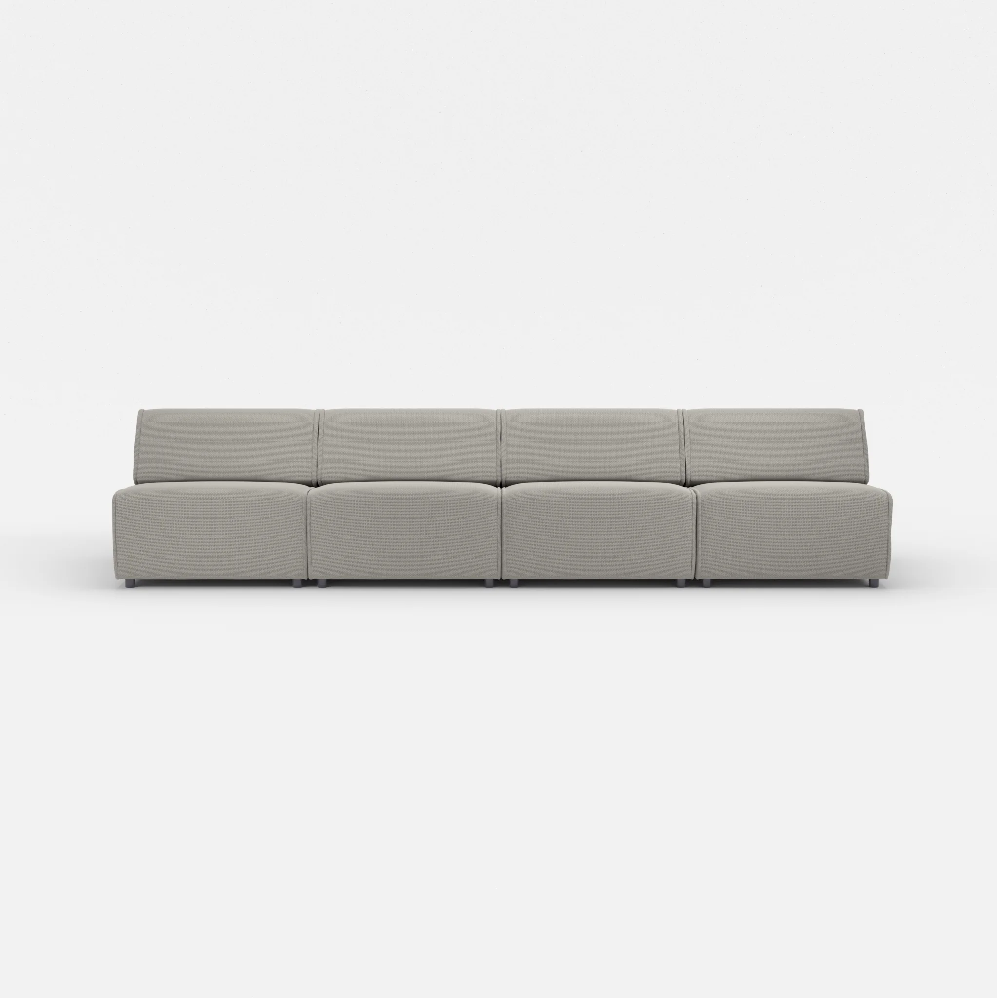 4 Sitzer Sofa Belleform ohne Armlehne 3 nabucco1003 in Hellgrau von vorne