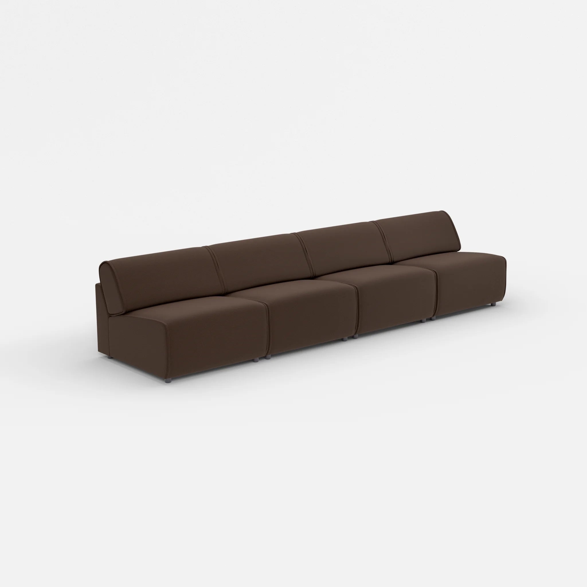 4 Sitzer Sofa Belleform ohne Armlehne 3 nabucco2022 in Dunkelbraun von der Seite