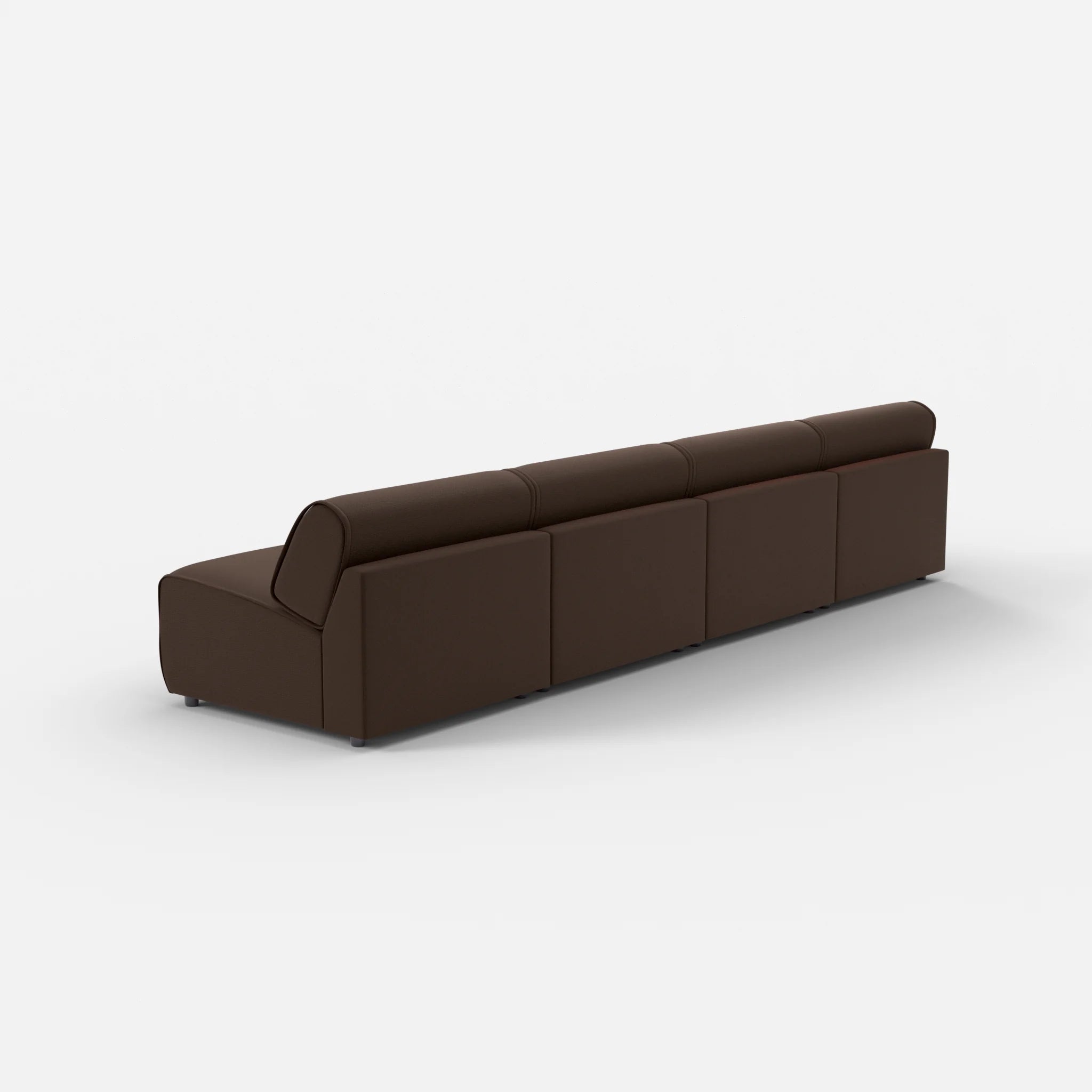 4 Sitzer Sofa Belleform ohne Armlehne 3 nabucco2022 in Dunkelbraun von hinten