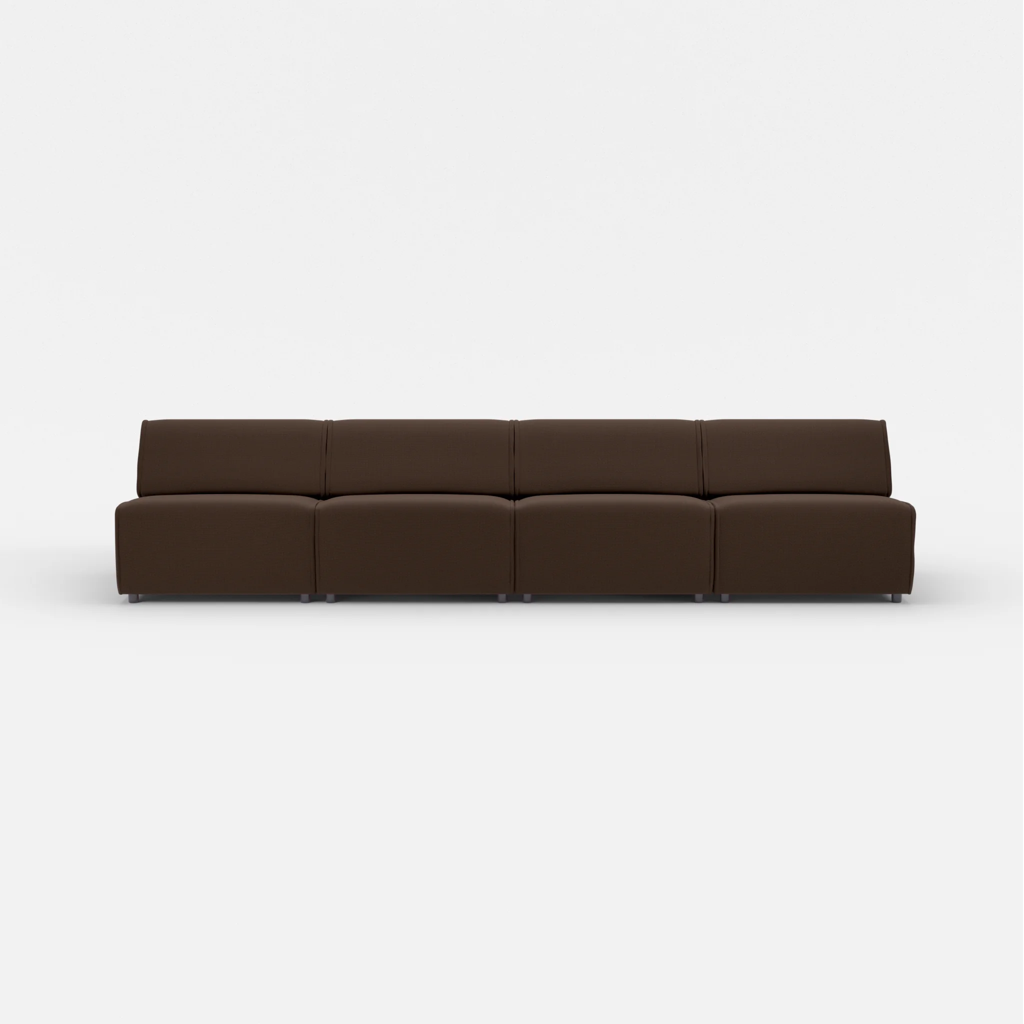 4 Sitzer Sofa Belleform ohne Armlehne 3 nabucco2022 in Dunkelbraun von vorne