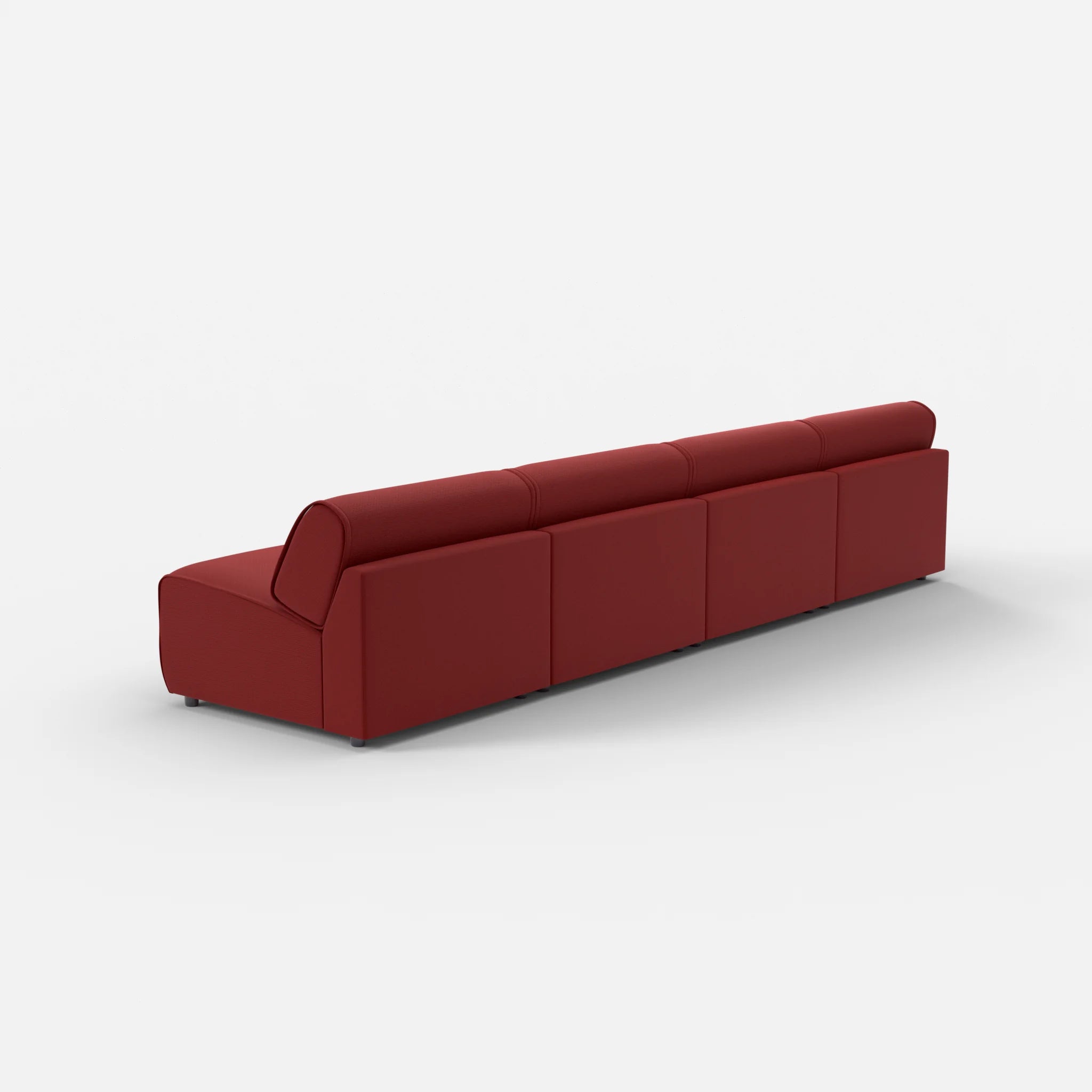 4 Sitzer Sofa Belleform ohne Armlehne 3 nabucco4021 in Rot von hinten