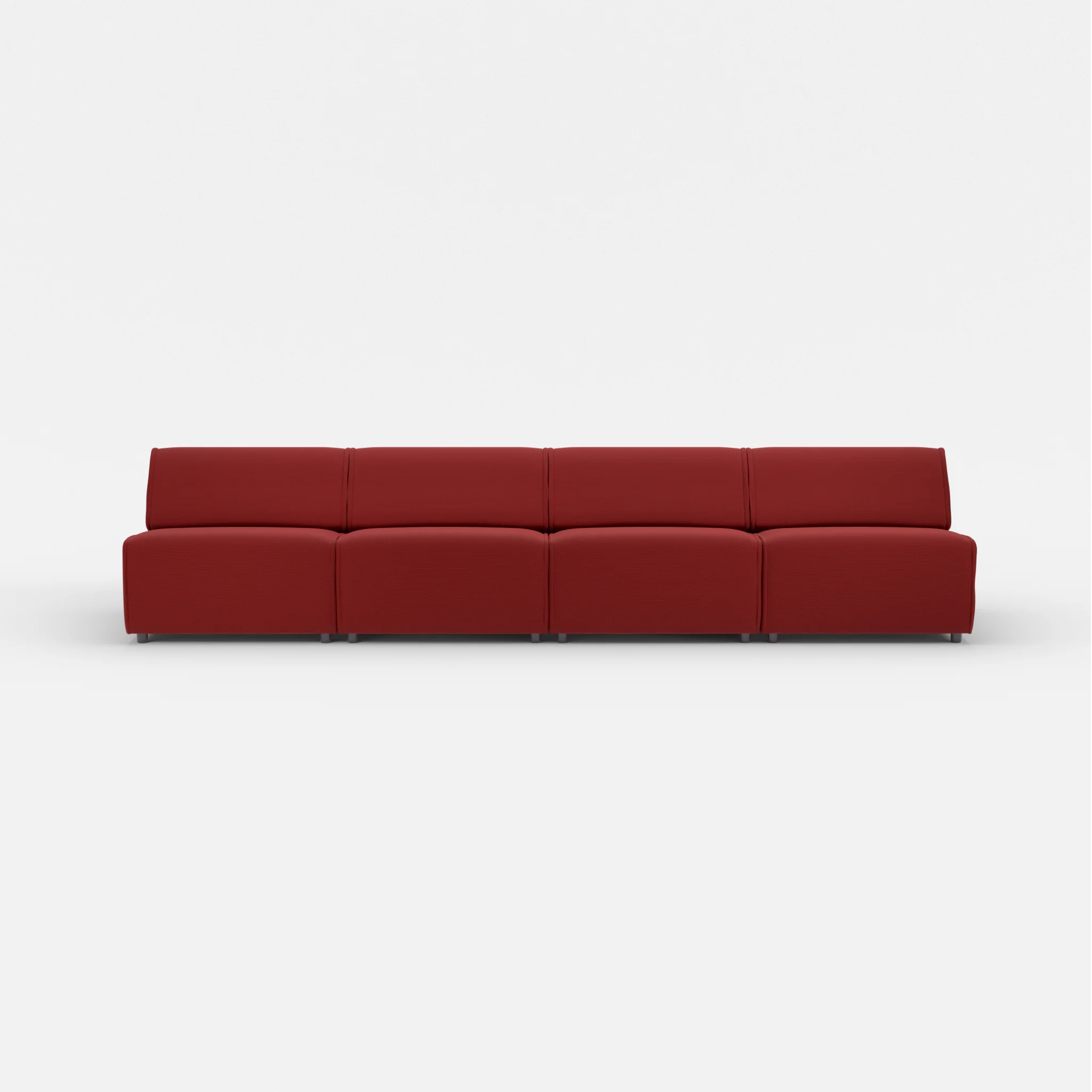 4 Sitzer Sofa Belleform ohne Armlehne 3 nabucco4021 in Rot von vorne