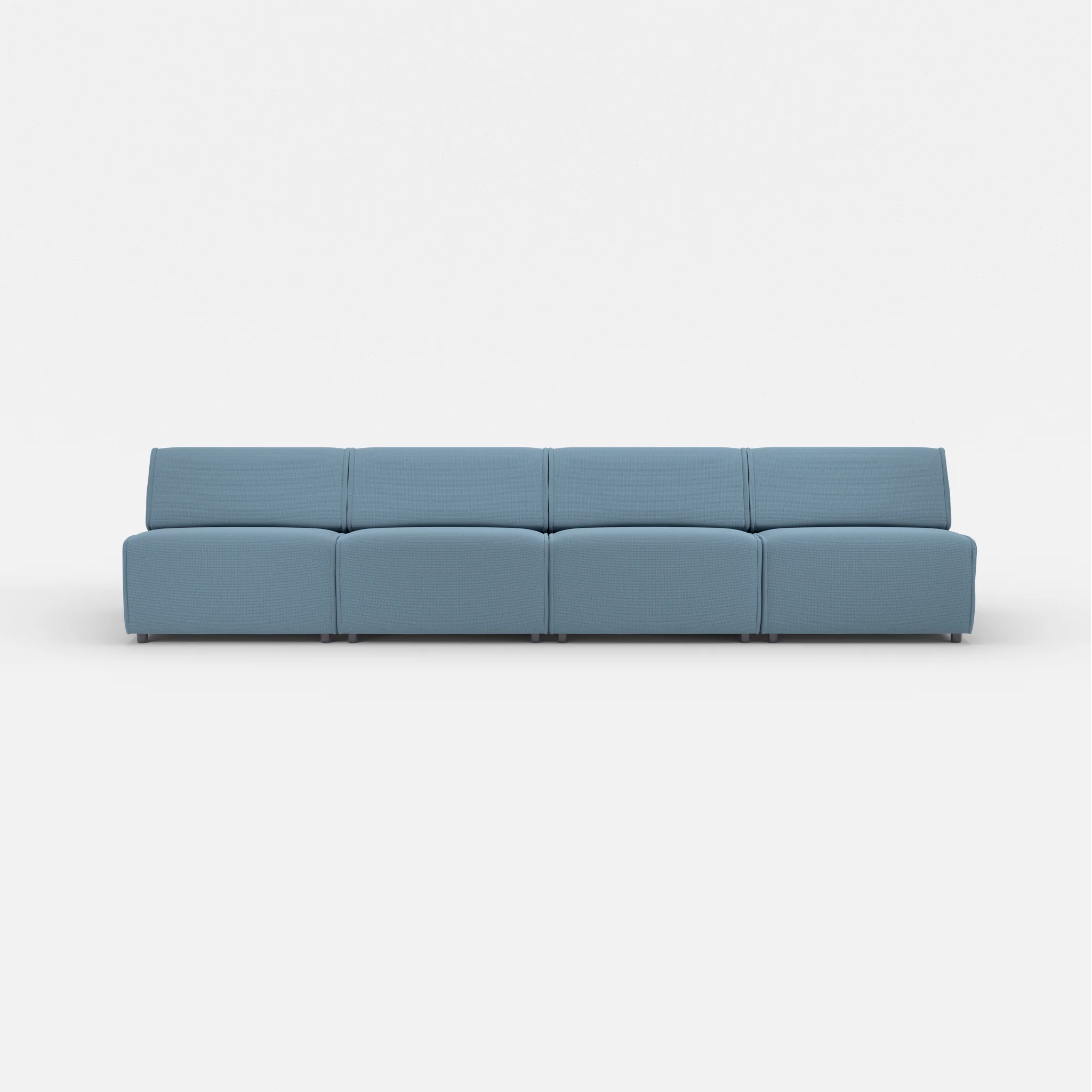 4 Sitzer Sofa Belleform ohne Armlehne 3 nabucco6043 in Blau von vorne