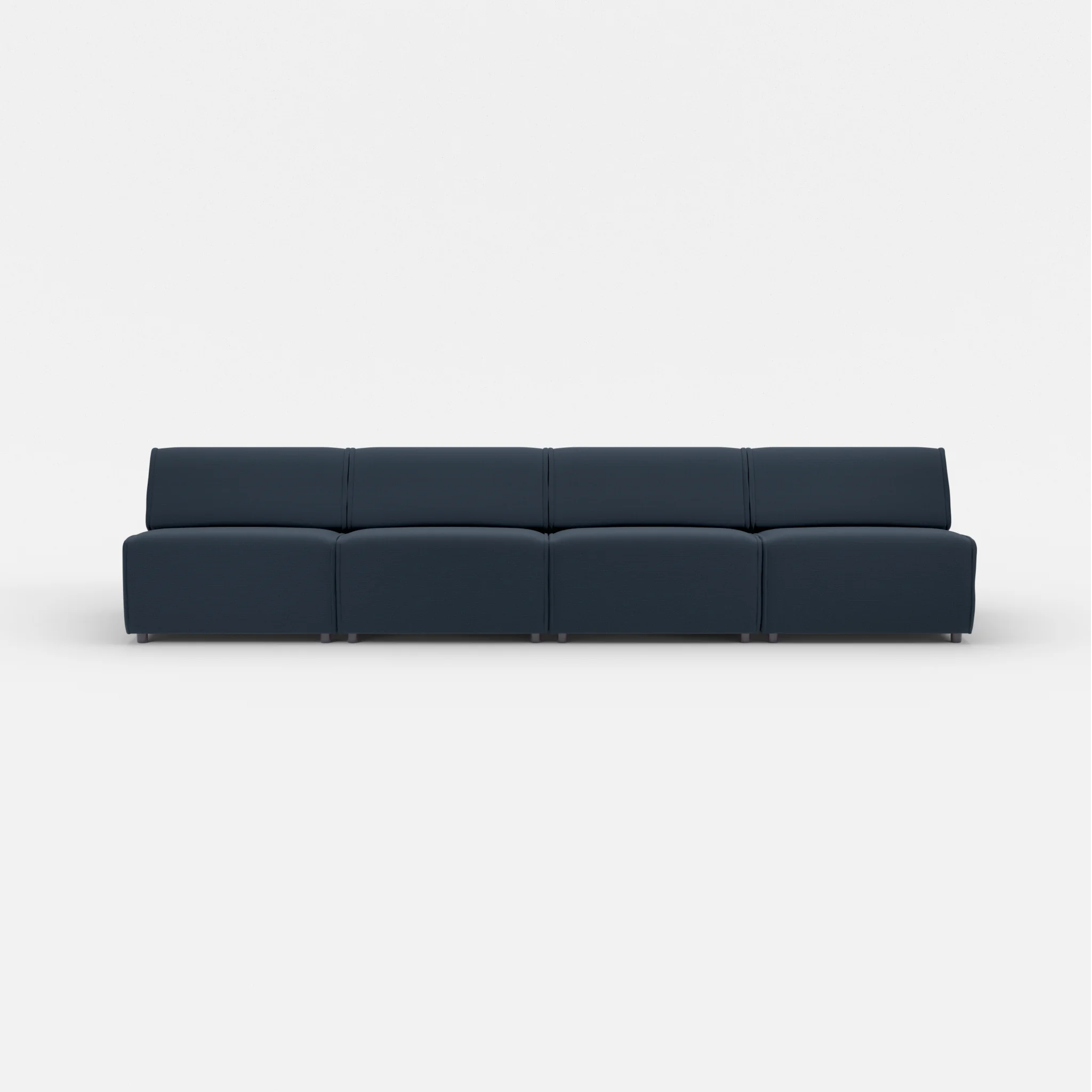 4 Sitzer Sofa Belleform ohne Armlehne 3 nabucco6098 in Dunkelblau von vorne