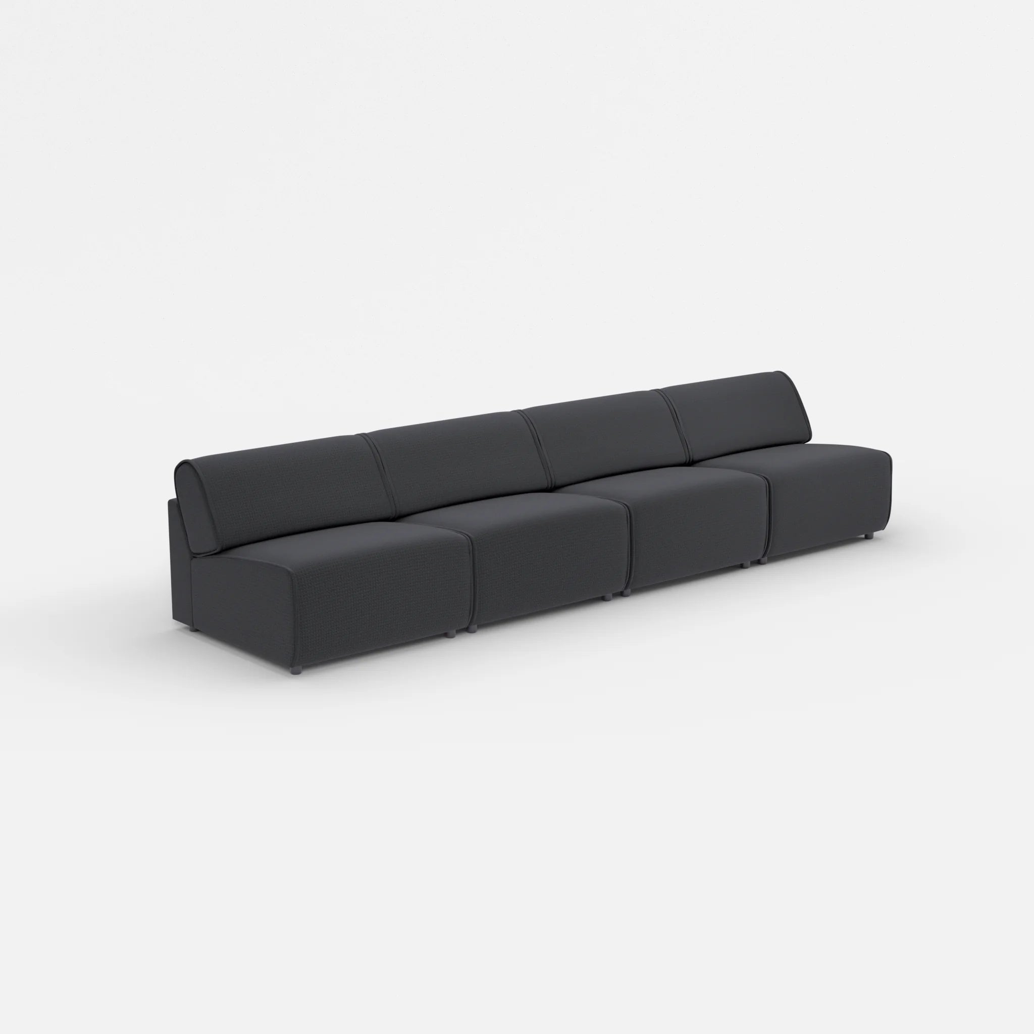 4 Sitzer Sofa Belleform ohne Armlehne 3 nabucco8019 in Anthrazit von der Seite