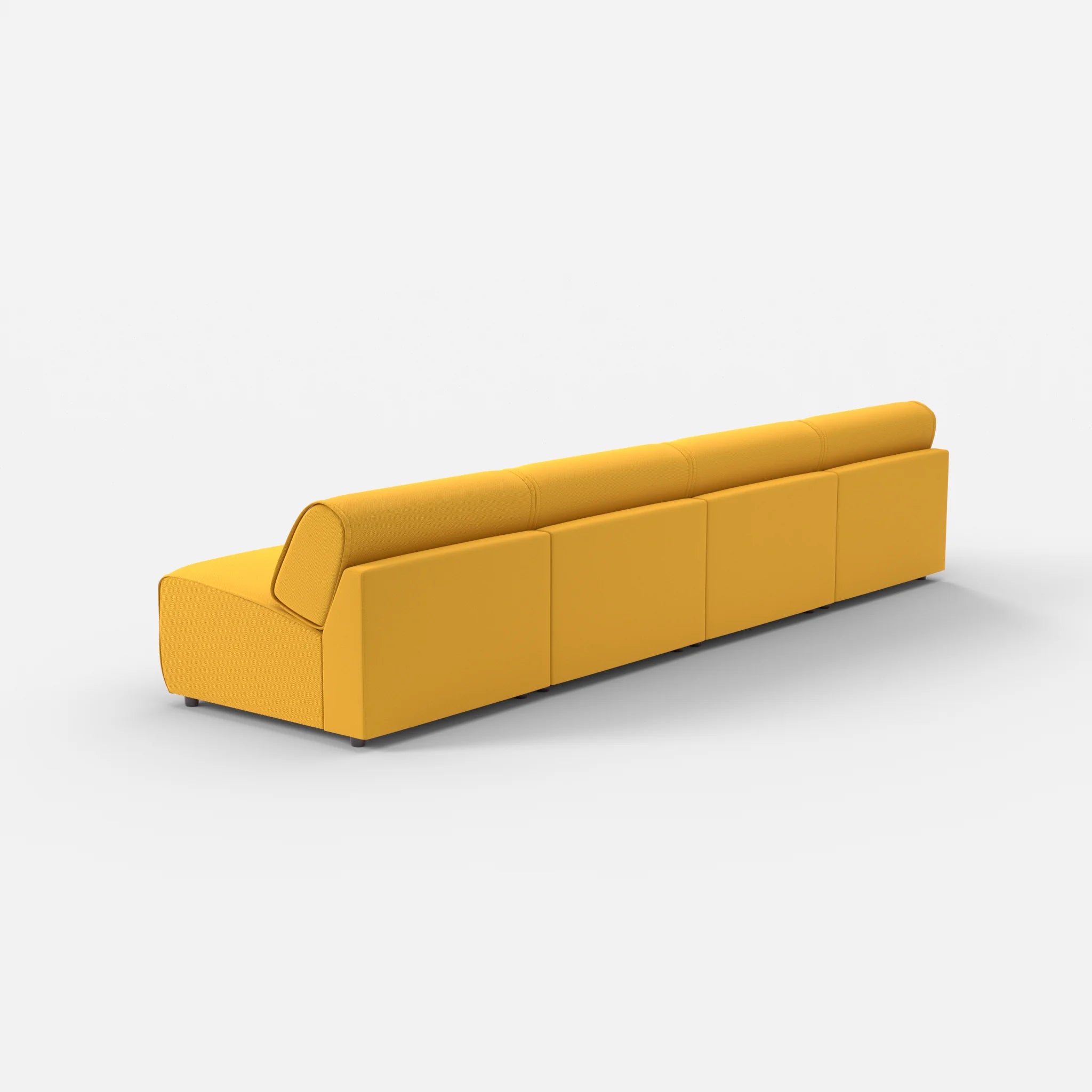 4 Sitzer Sofa Belleform ohne Armlehne 3 novumcurry in Curry von hinten