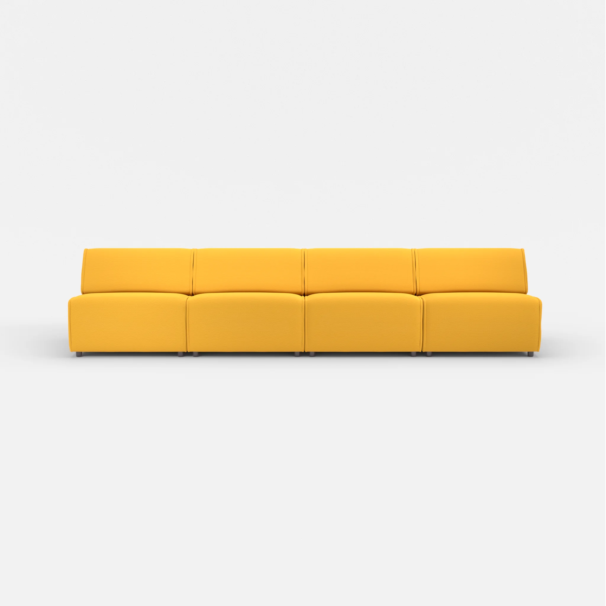 4 Sitzer Sofa Belleform ohne Armlehne 3 novumcurry in Curry von vorne