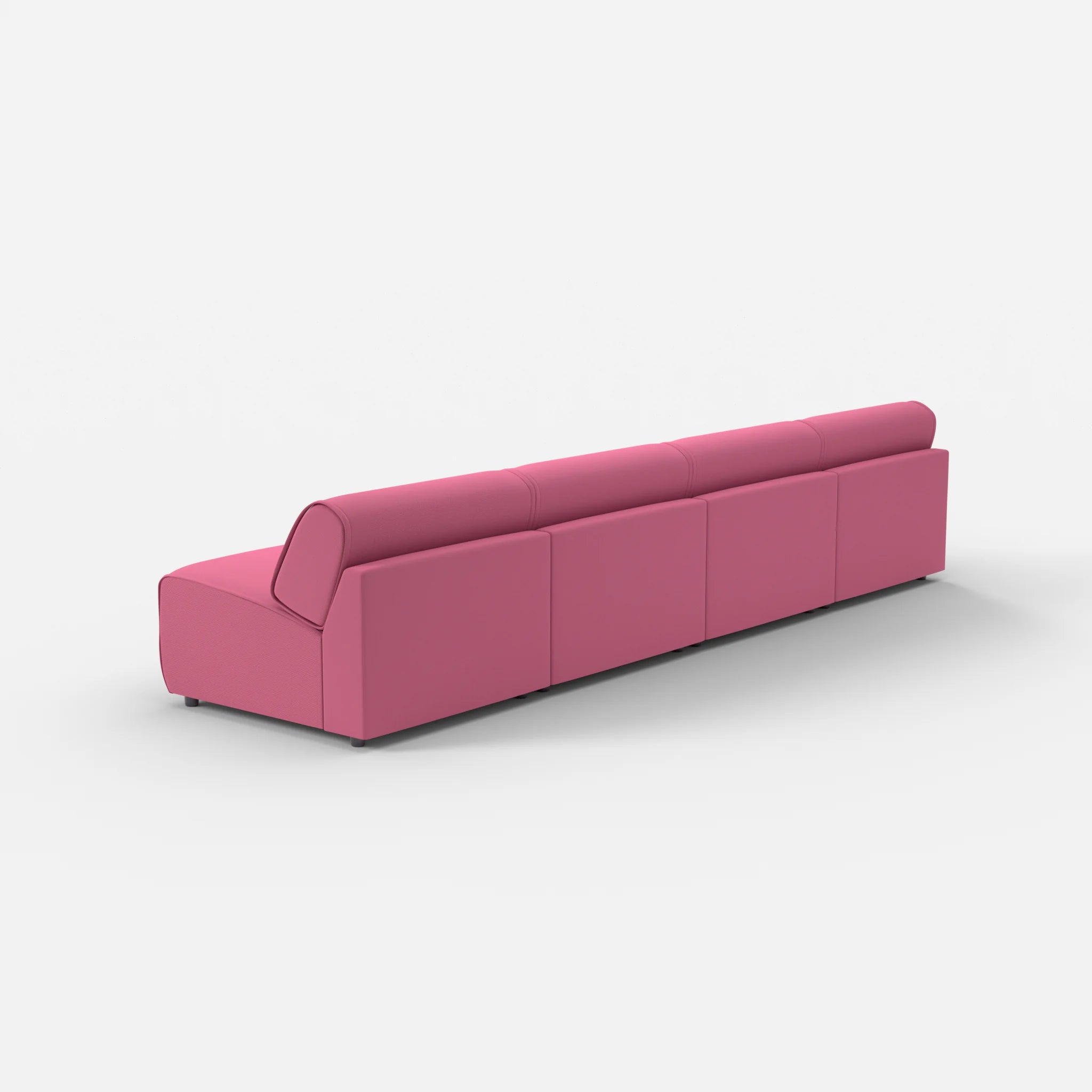 4 Sitzer Sofa Belleform ohne Armlehne 3 novumlitchi in Violett von hinten
