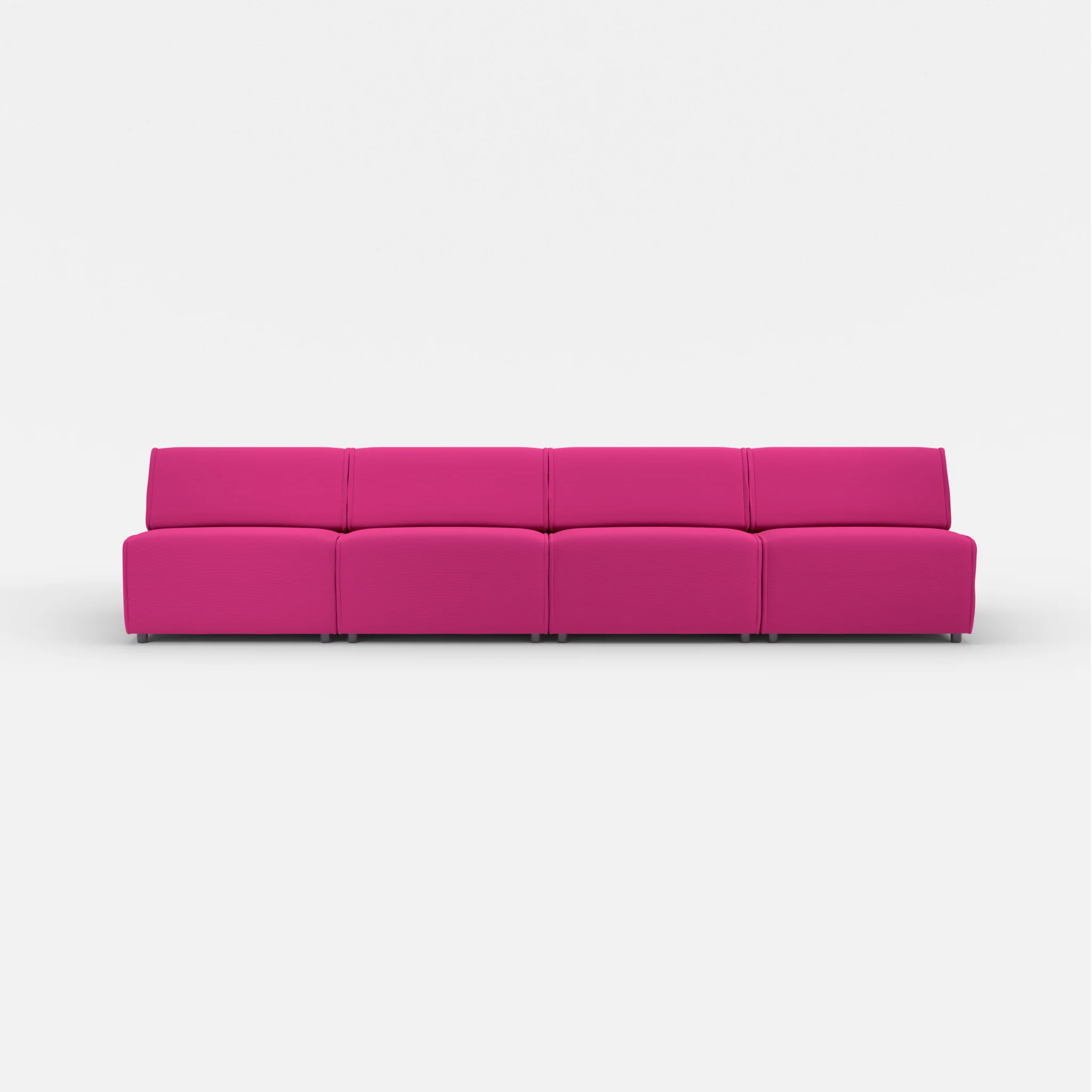 4 Sitzer Sofa Belleform ohne Armlehne 3 novummagenta in Magenta von vorne