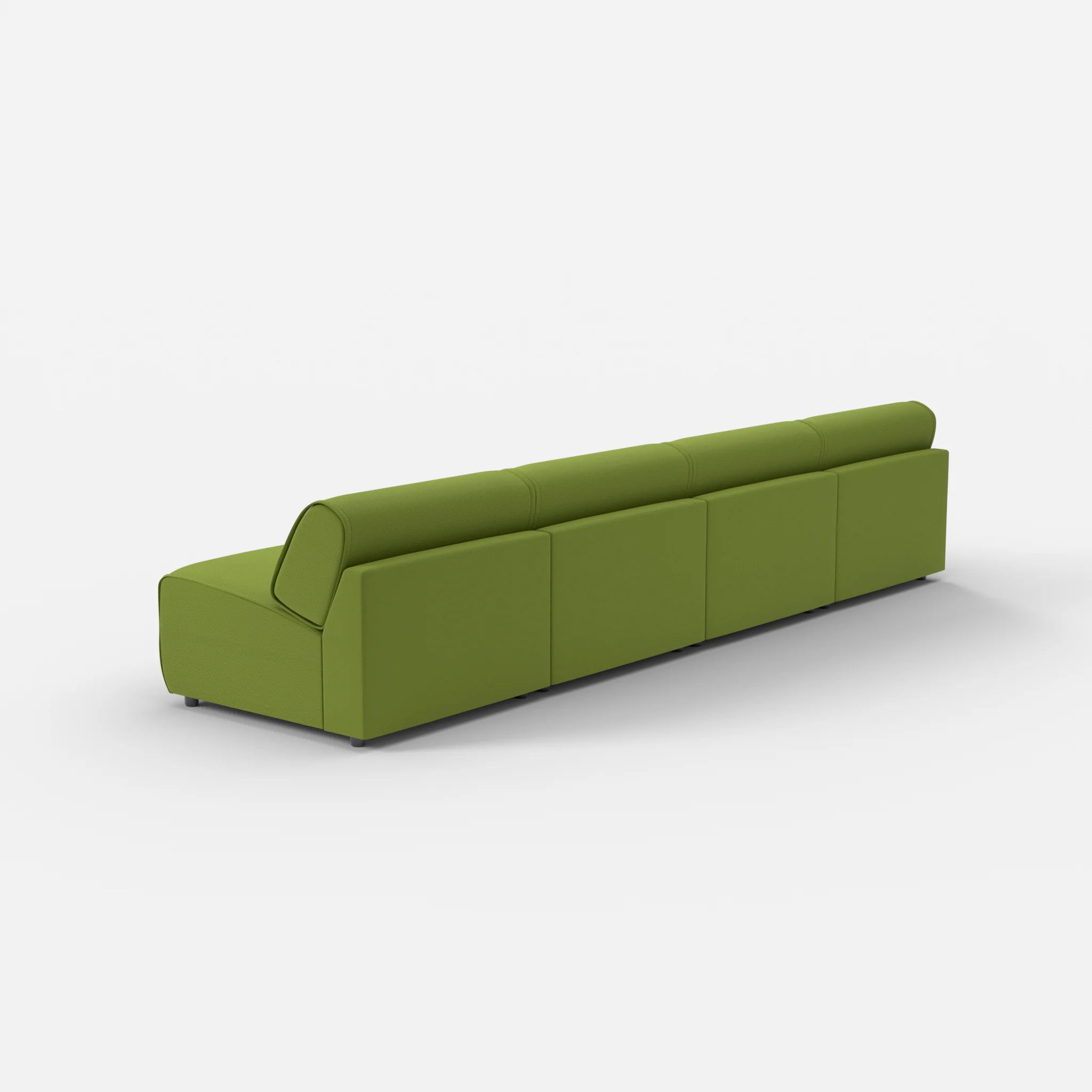 4 Sitzer Sofa Belleform ohne Armlehne 3 novummoss in Grün von hinten